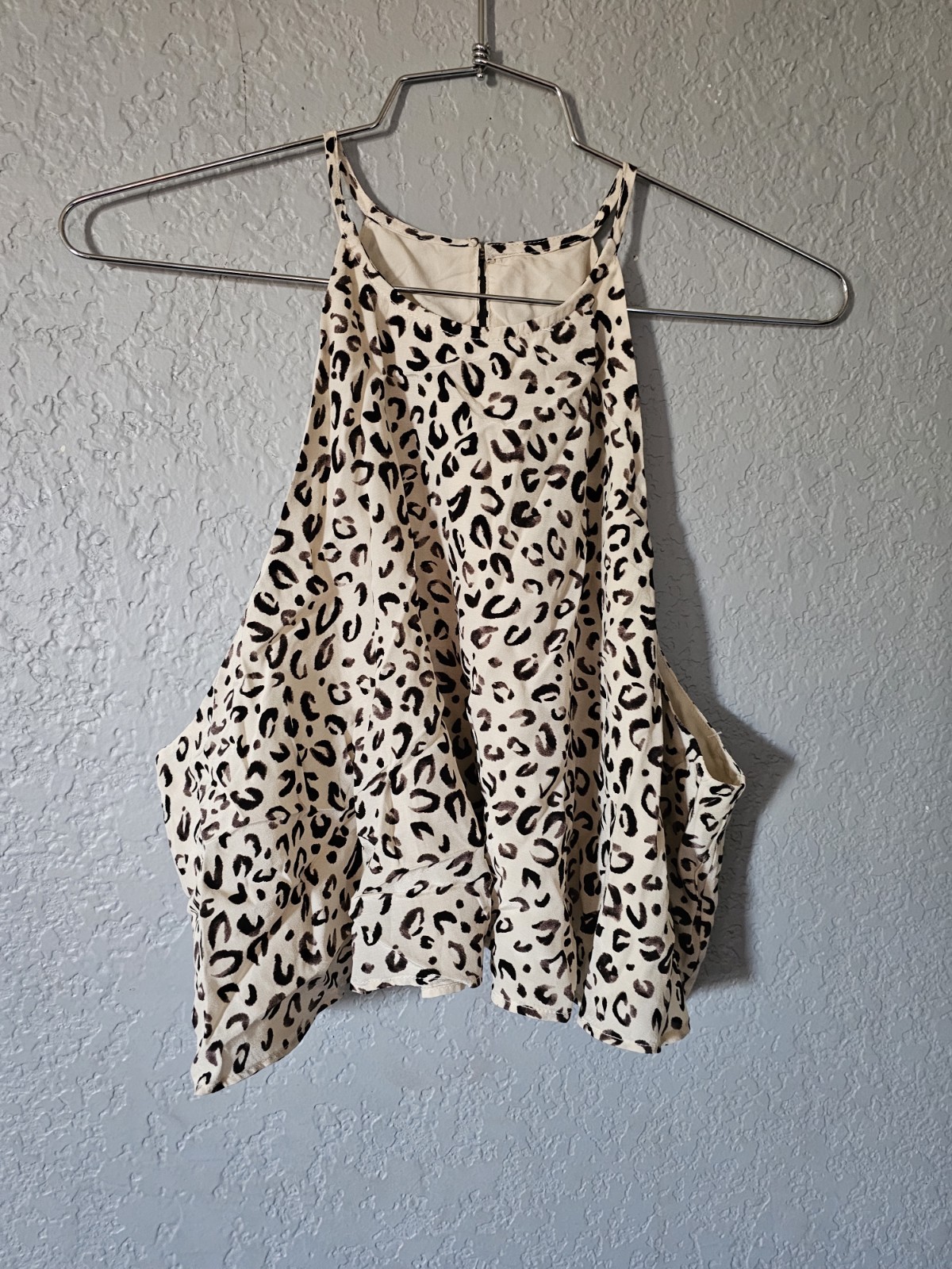 11 HONORÉ Leopard Print Chiffon Lined Spaghetti Strap Camisole Tank 16