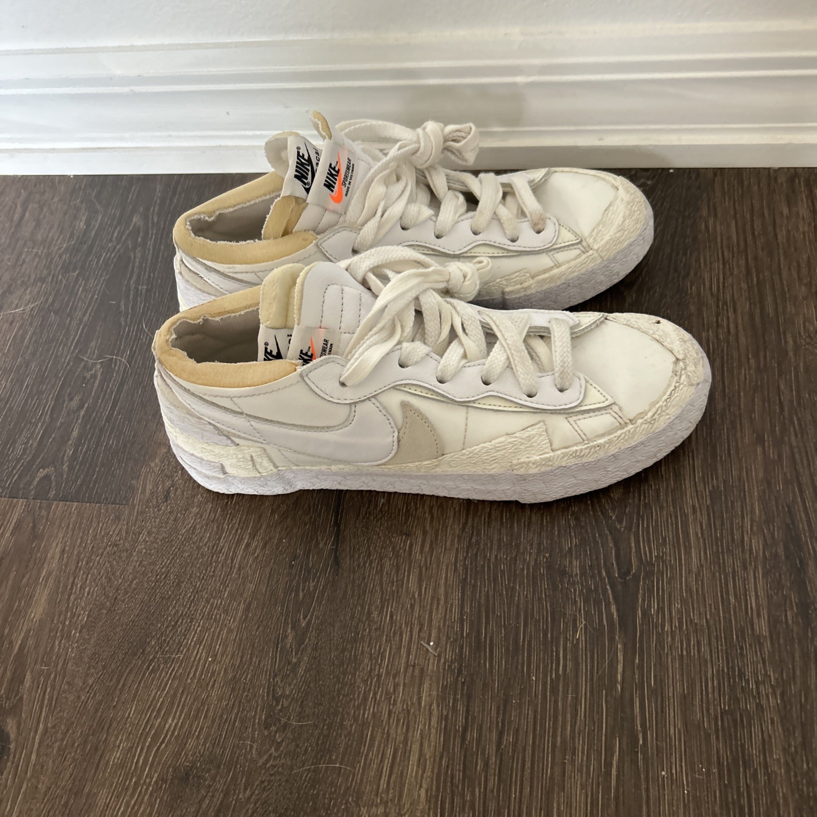 Nike Blazer Low x Sacai White Patent Leather Men’s Size 7.5