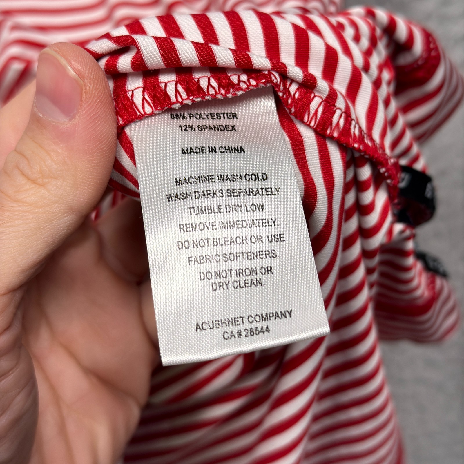 Footjoy Polo Shirt Mens Large Red Striped Prodry Lisle US Amateur Performance
