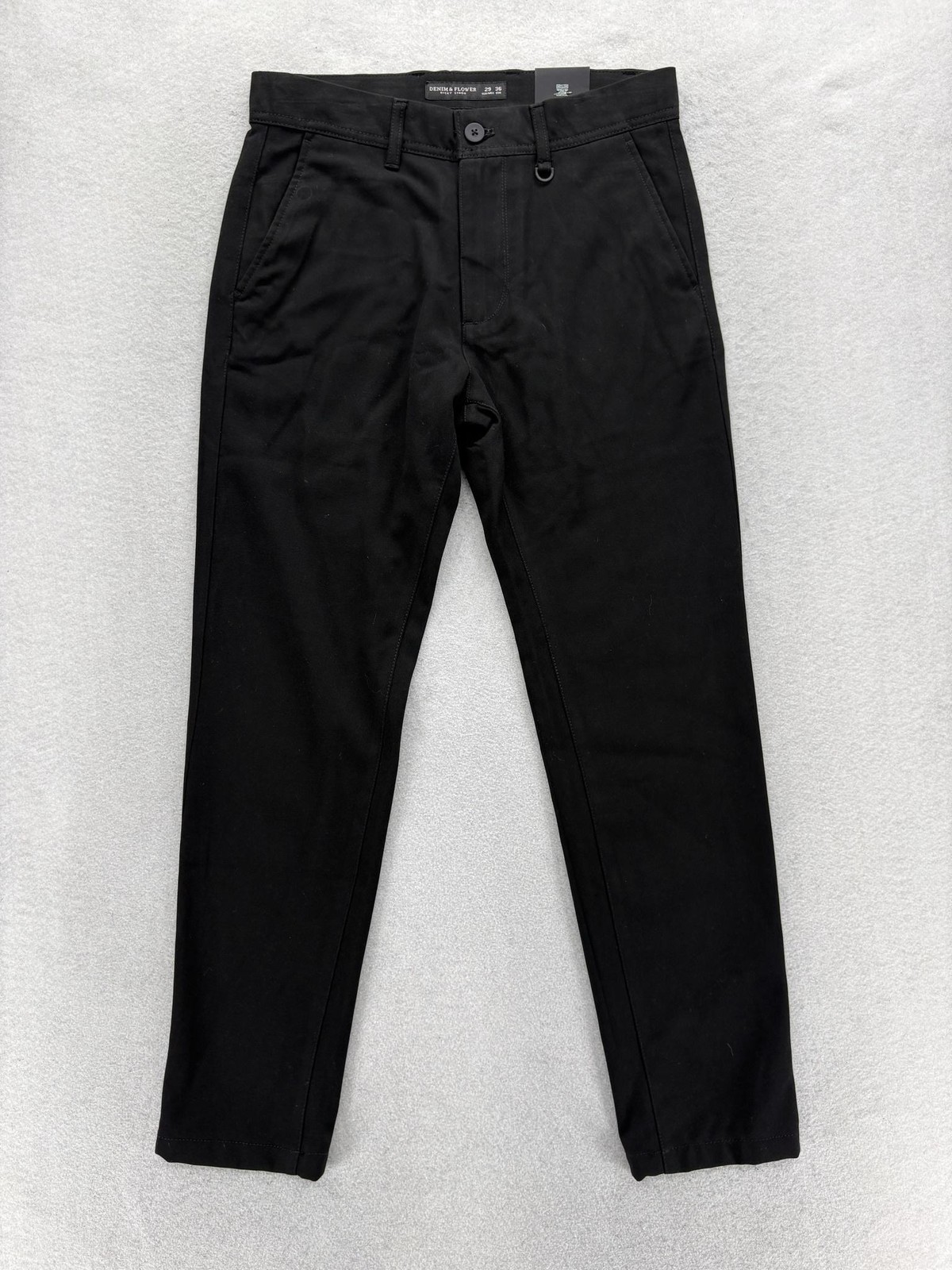 Denim & Flower City Pant Chino Pants Mens 29×28 Black Slim Fit Stretch Preppy