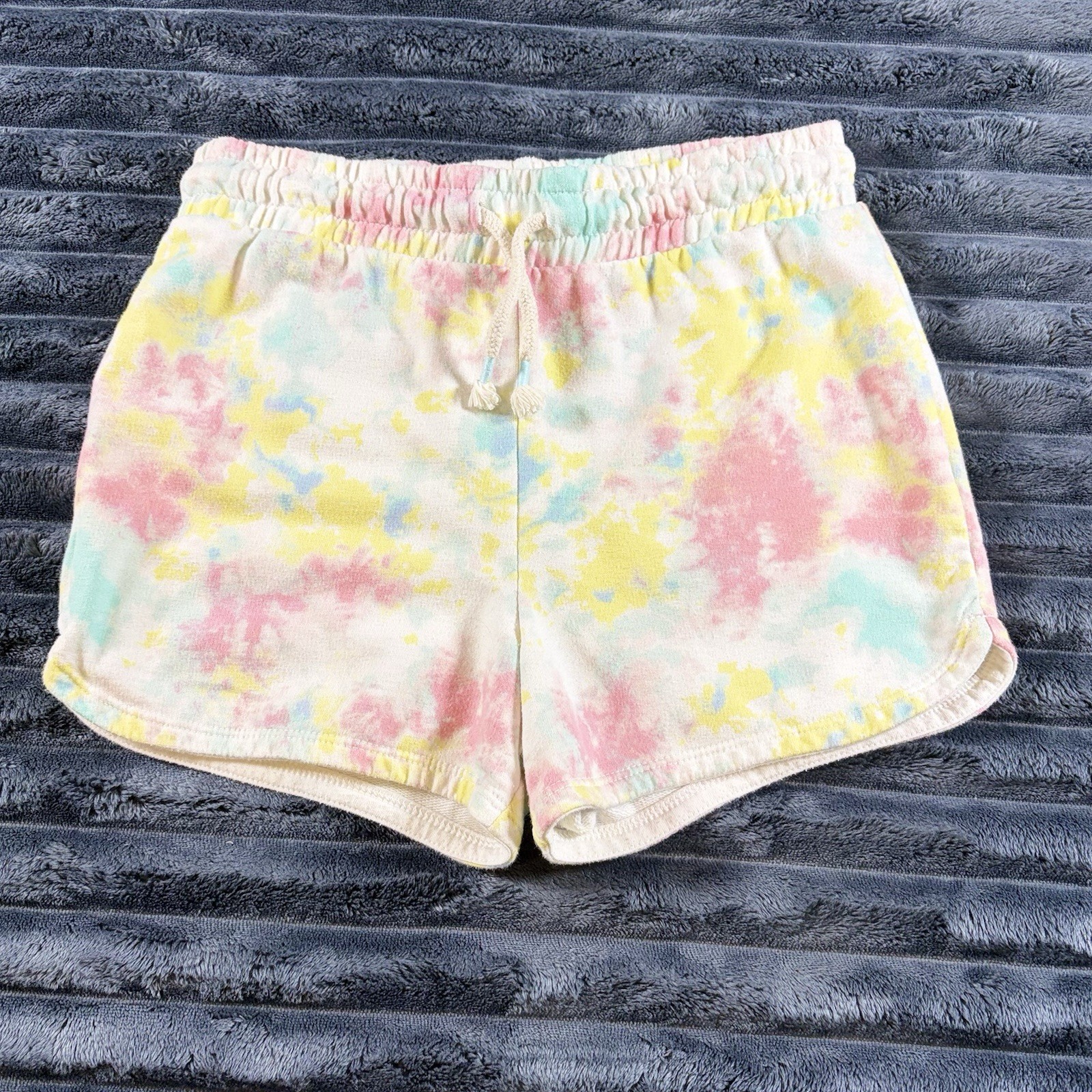 Girls Cat & Jack Pull-On Knit Athletic Shorts (Tie-Dye) Size LARGE 10/12 used