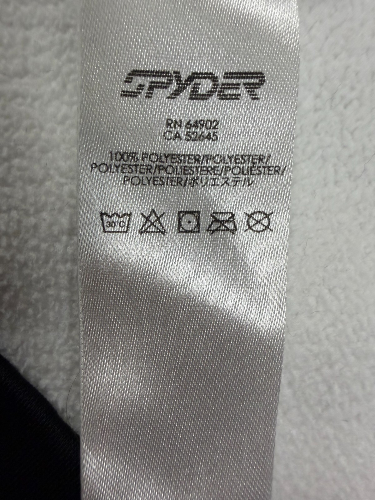 Spyder Mens Large Core Sweater Half Zip Pullover Waffle Knit White Black Outdoor