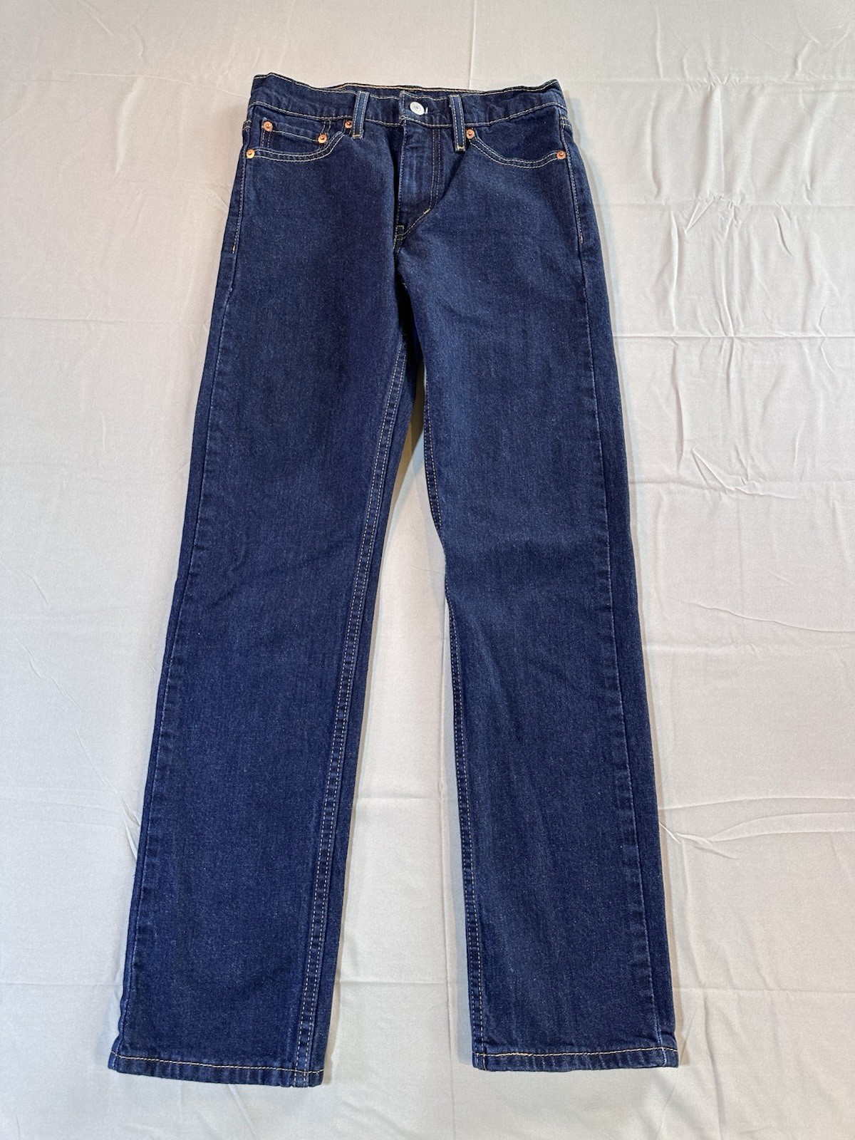Levis 513 Slim Straight Jeans Men’s 28/30 Blue Denim Medium Wash Cotton Stretch