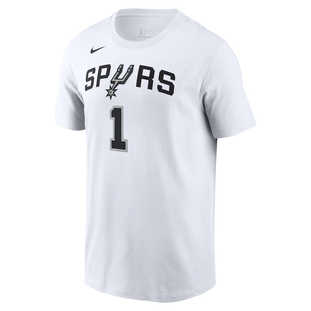 [DR6397-102] MENS NIKE NBA SPURS VICTOR WEMBANYAMA ESSENTIAL NAME & NUMBER T-SHI