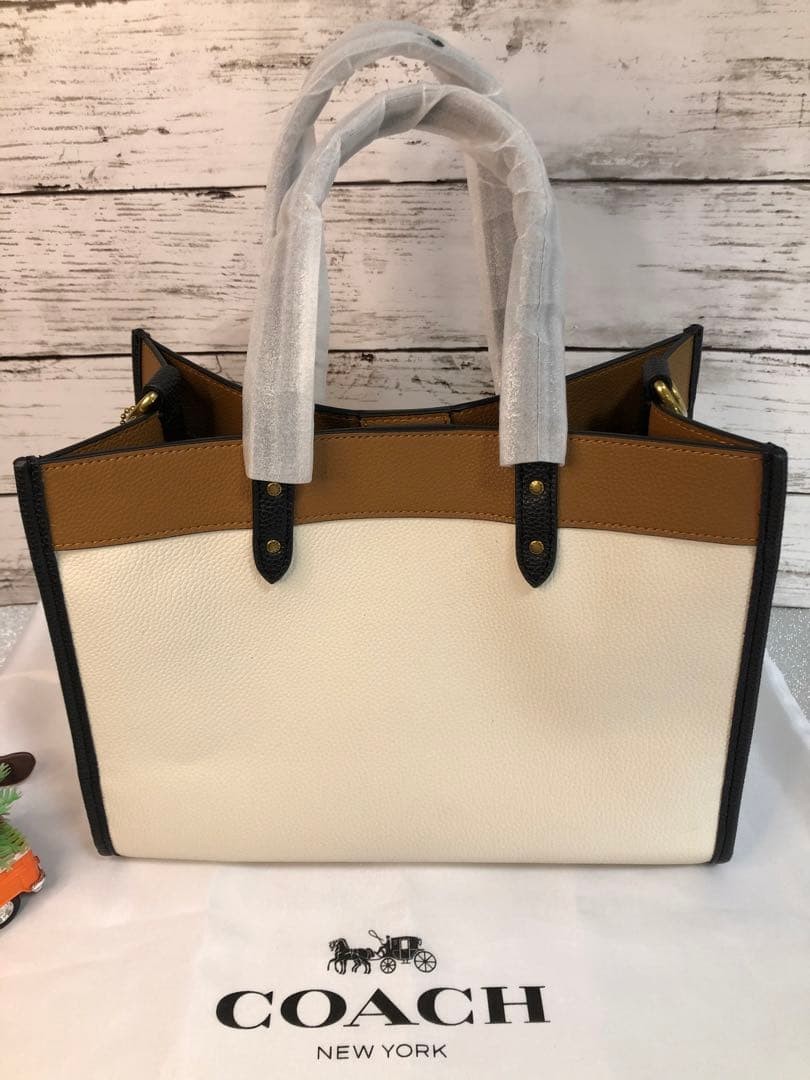 Coach C0777 Field Tote 30 In Colorblock With Coach Badge Handbag Outlet New