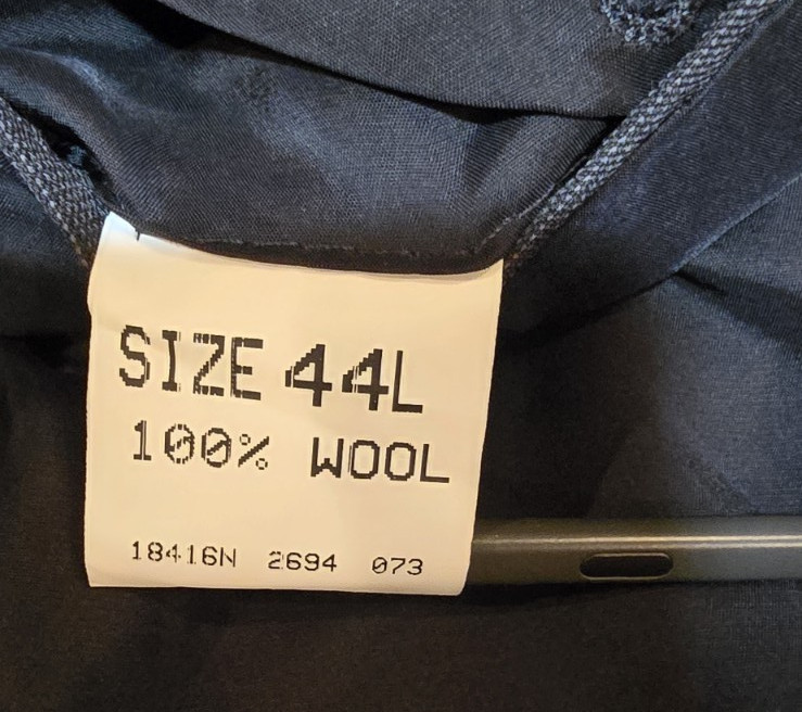 Jos. A. Bank Traveler’s Collection 44 L Wool Charcoal Black Sport Coat Sharp!