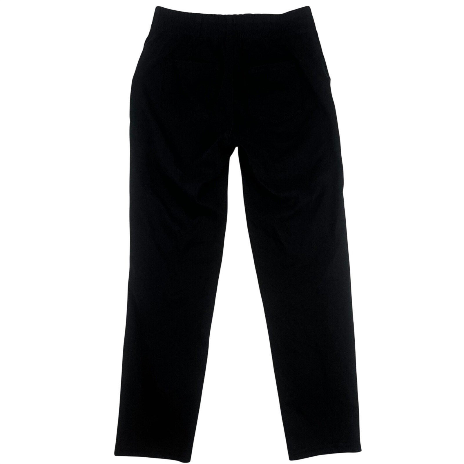 32 DEGREE HEAT Black Utility Straight Leg Pants Elastic Waist Patch Pockets