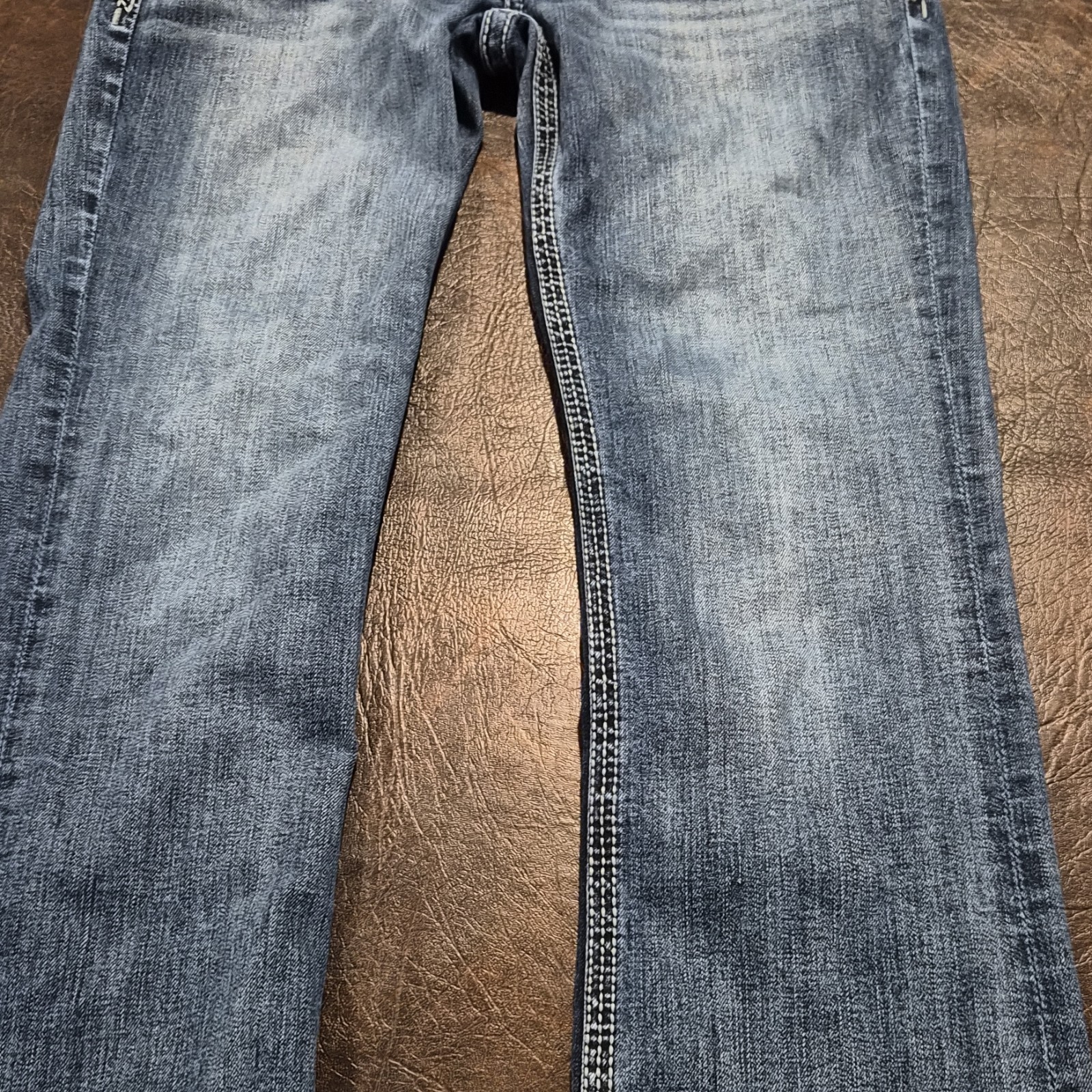 BKE Regular Bootcut Denim Jeans Blue Medium Wash Solid Men BKE Aiden 28X30 B326