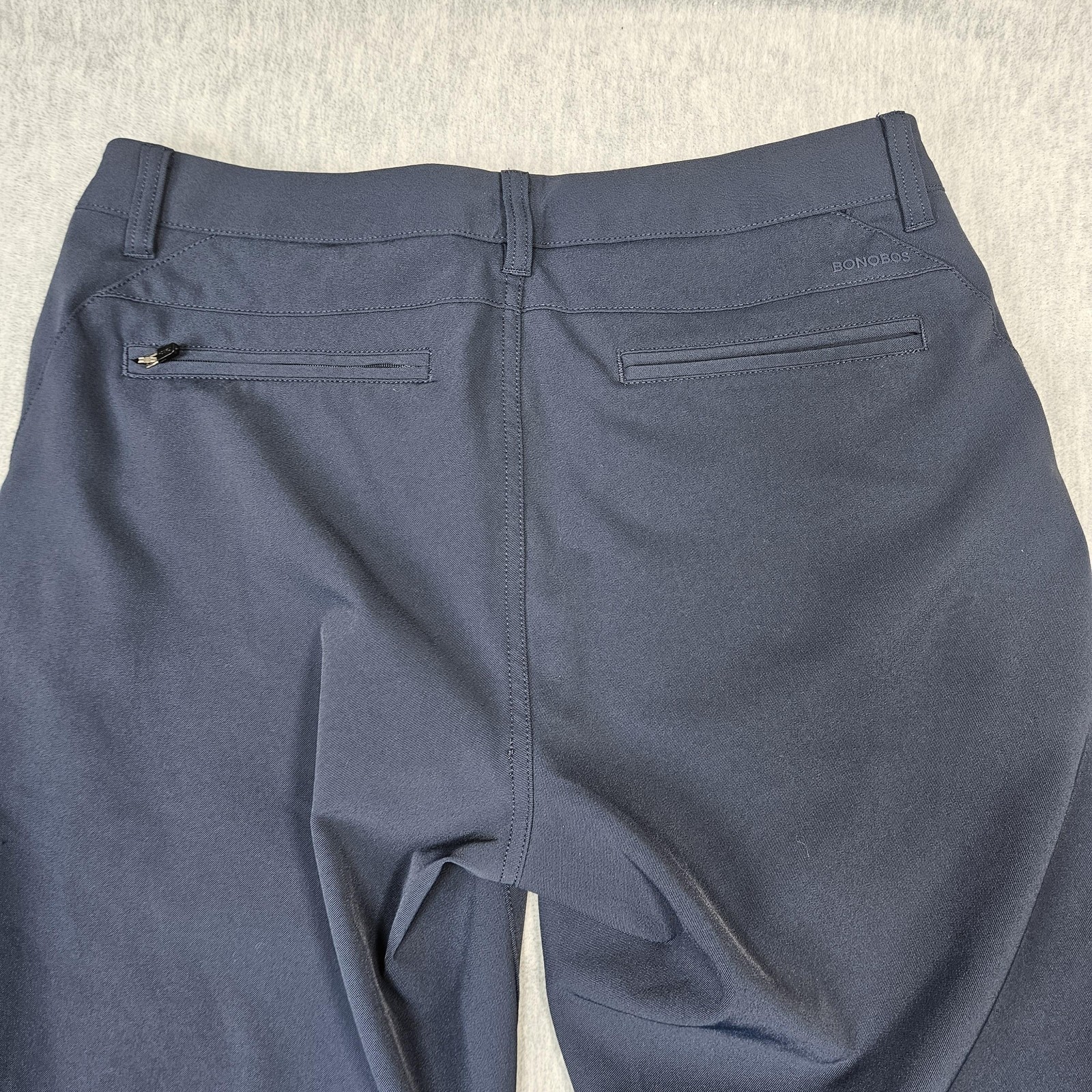 Bonobos Pants Mens 32×28 Blue Chino Slim Golf Microfiber Stretch Tapered