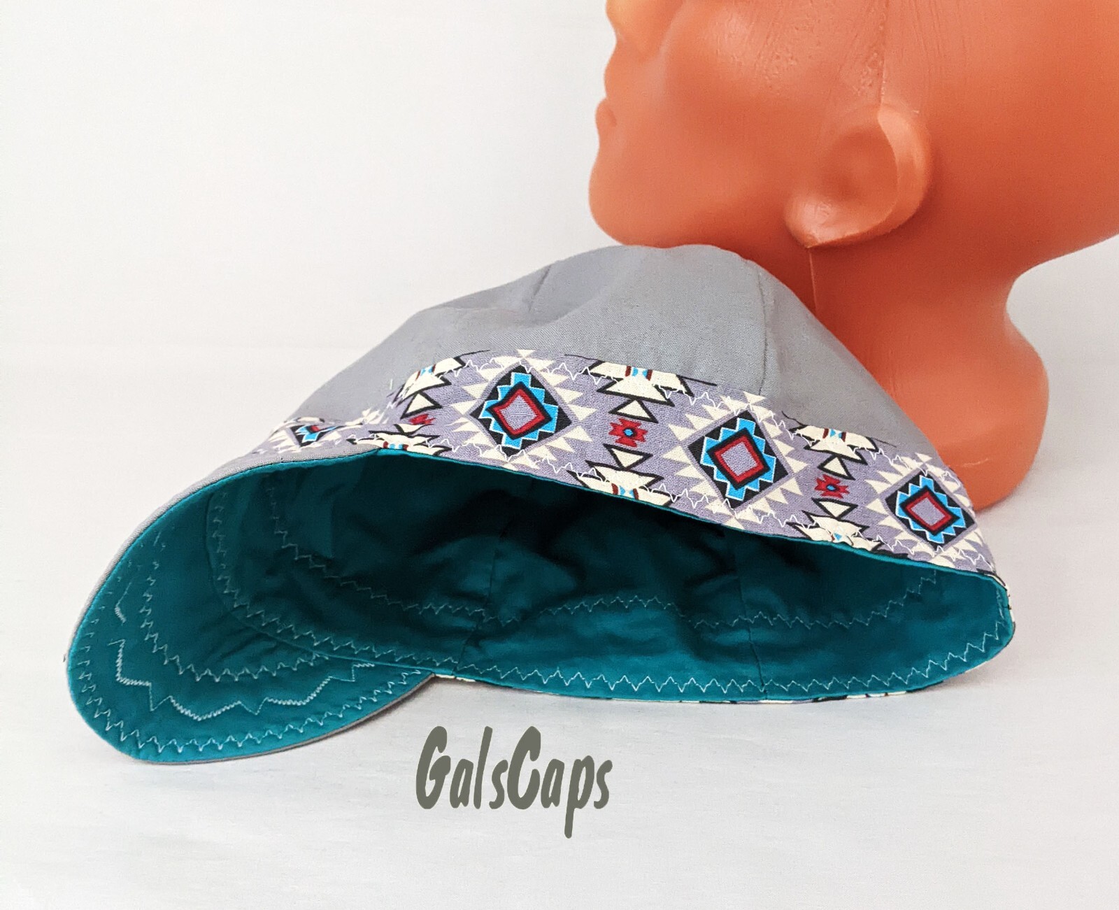 #30 Southwest/Turquoise Welders Hats Bikers Caps Welding Cap Hat Cotton Handmade