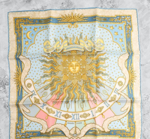 HERMES Carre 45 GLORIA SOLI Silk Scarf Multicolor W 45cm Japan [Used]