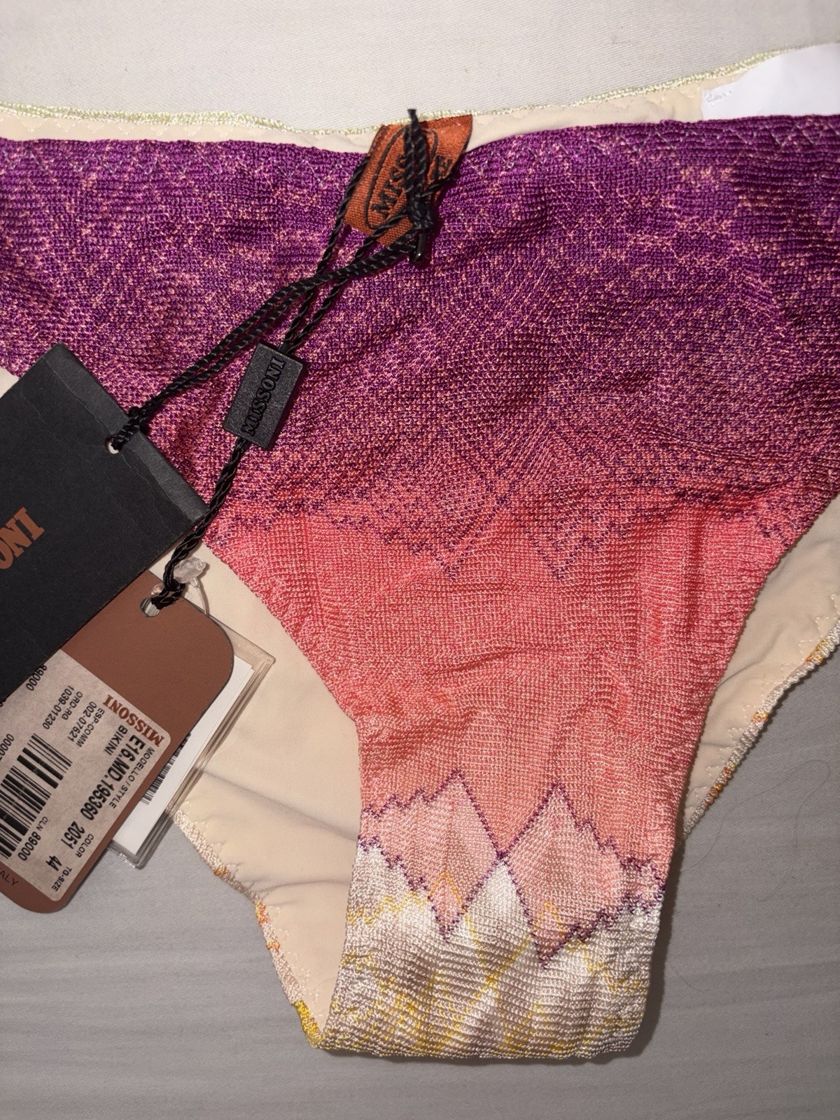 Missoni Bikini Top And Bottoms Sz It 44/M