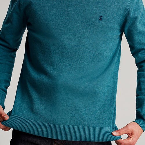 Joules Teal Marl Jarvis Crew Neck Jumper Large