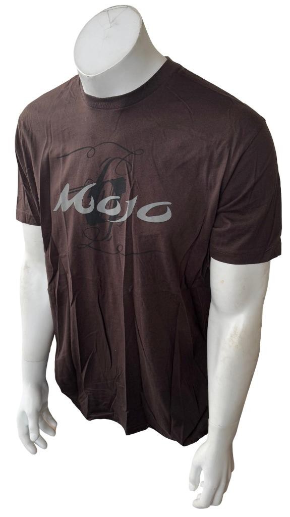 Mojo After Dark Men’s Mojo Logo Graphic Brown Short Sleeve Shirt Size Large