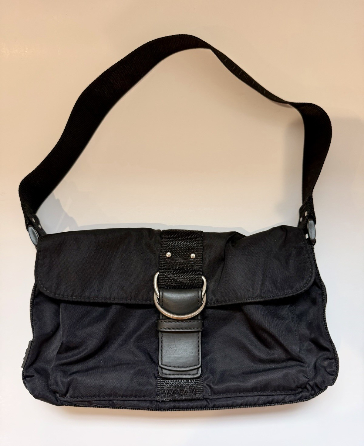 Lauren Ralph Lauren Y2K Style Black Shoulder Bag Multi Compartment LRL Purse