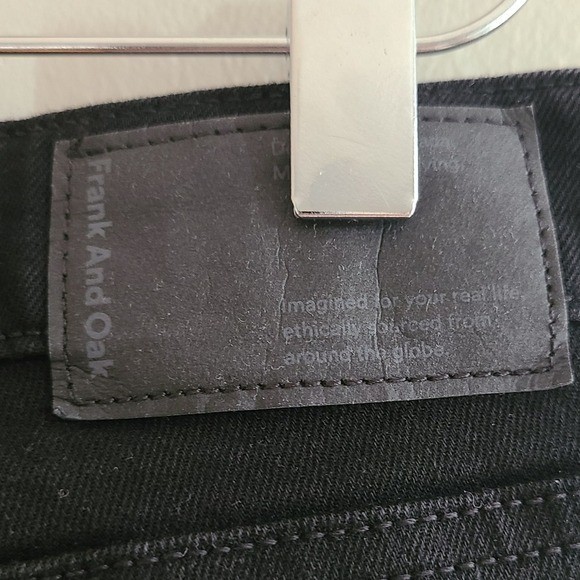 Frank & Oak Debbie Skinny Jeans Black 28 Mid Rise