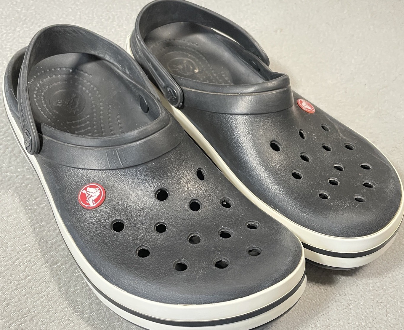 Crocs Size 9M 11W Sandals Crocband Clog Black Shoes Beach Outdoor Unisex