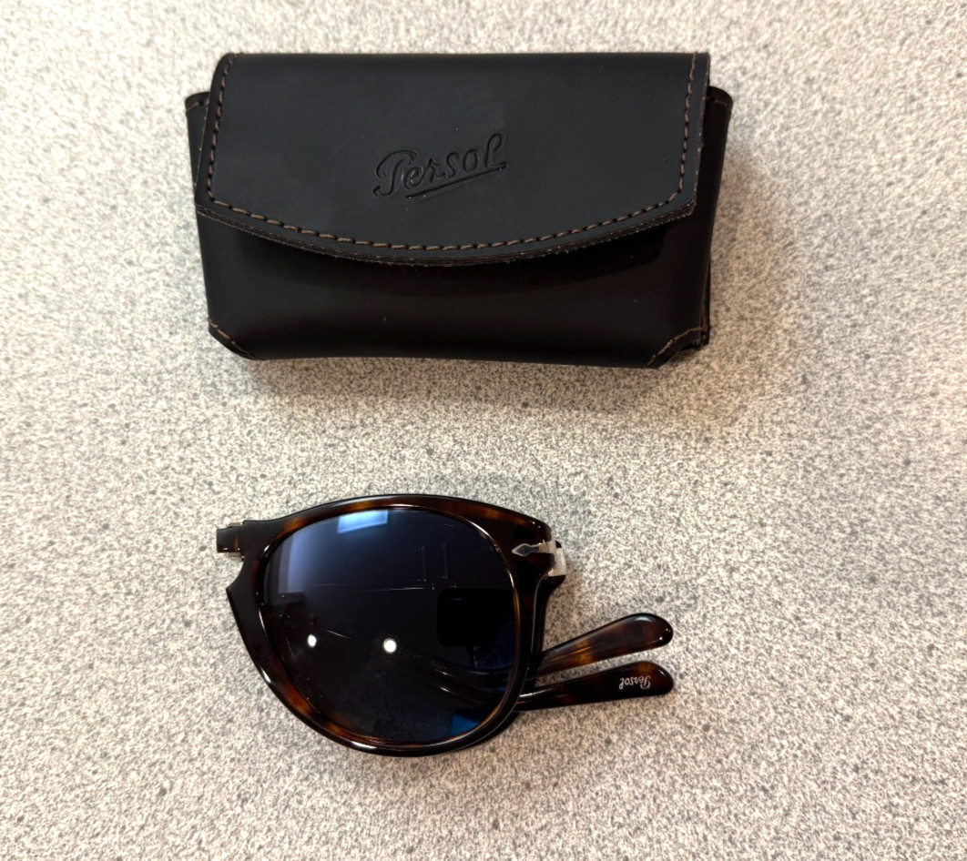 Persol 714 Men’s Folding Sunglasses Tortoise Havana/Polarized Blue Gradient Lens