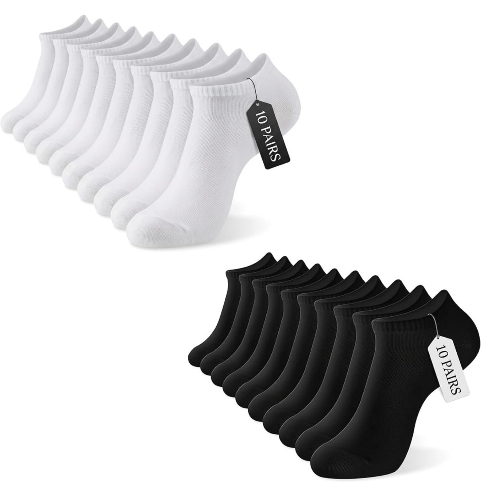 Men Cotton Ankle Athletic Socks Cushion Breathable Low Cut Sport 6 & 10 Pairs