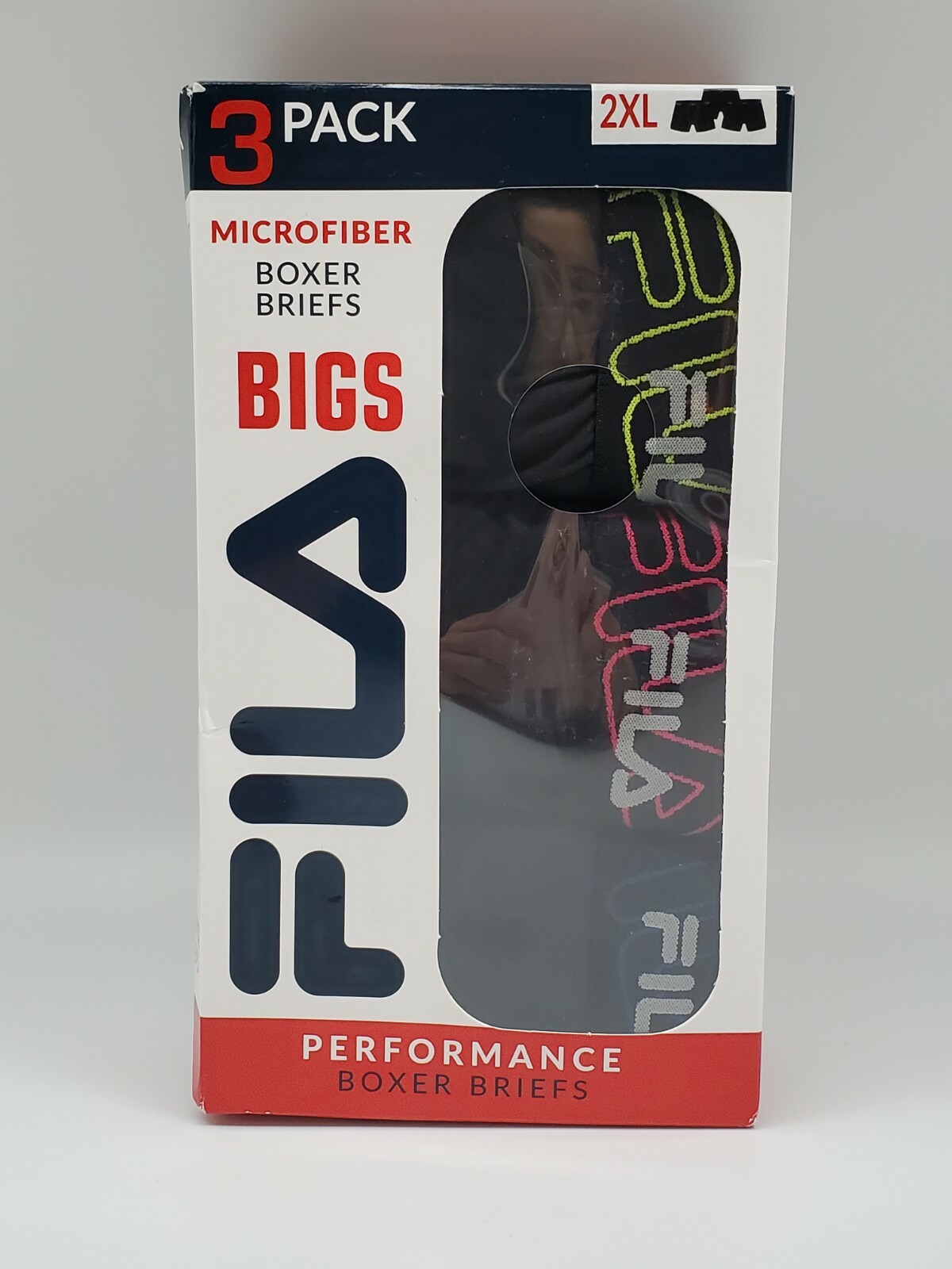 FILA 3 Pack Wicking Boxer Briefs Men’s Big & Tall 2XL 4XL Assorted Colors $42