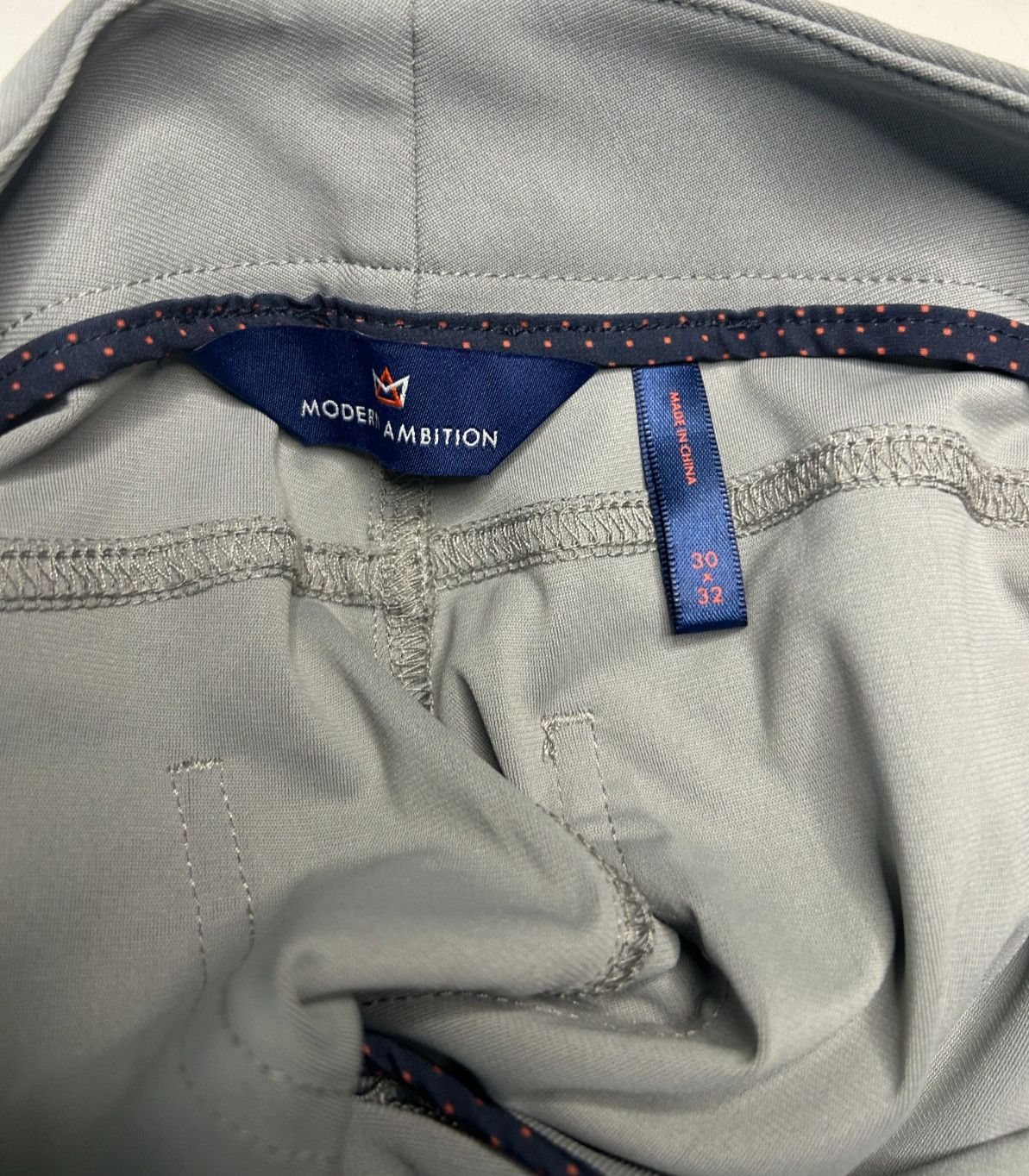 Modern Ambition Men’s 5-Pocket Pant Moisture Wicking Fabric Gray Size 30×32