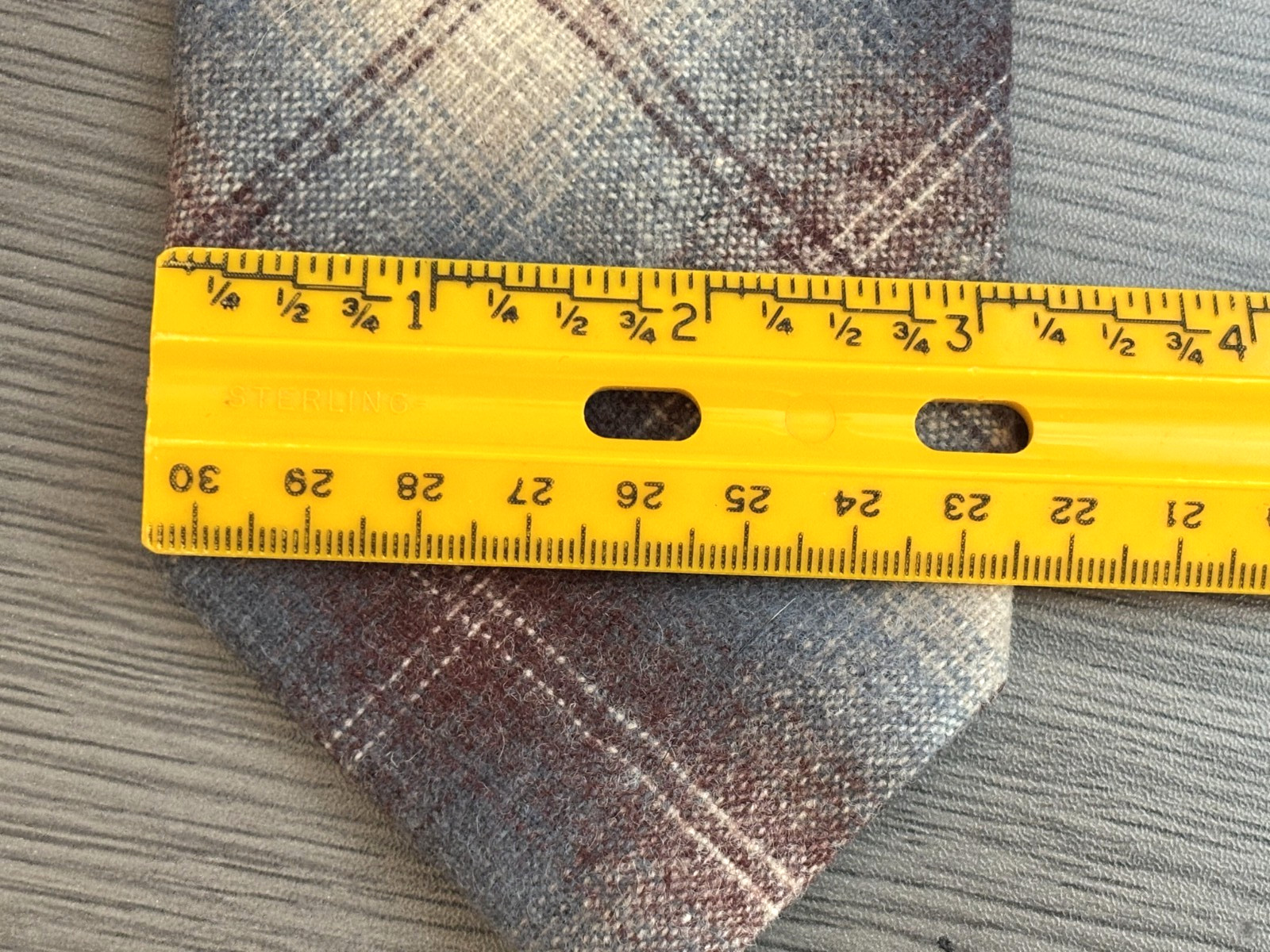 Pendleton Neck Tie Virgin Wool Plaid Checks 55in x 3-1/8in Blue Maroon Beige