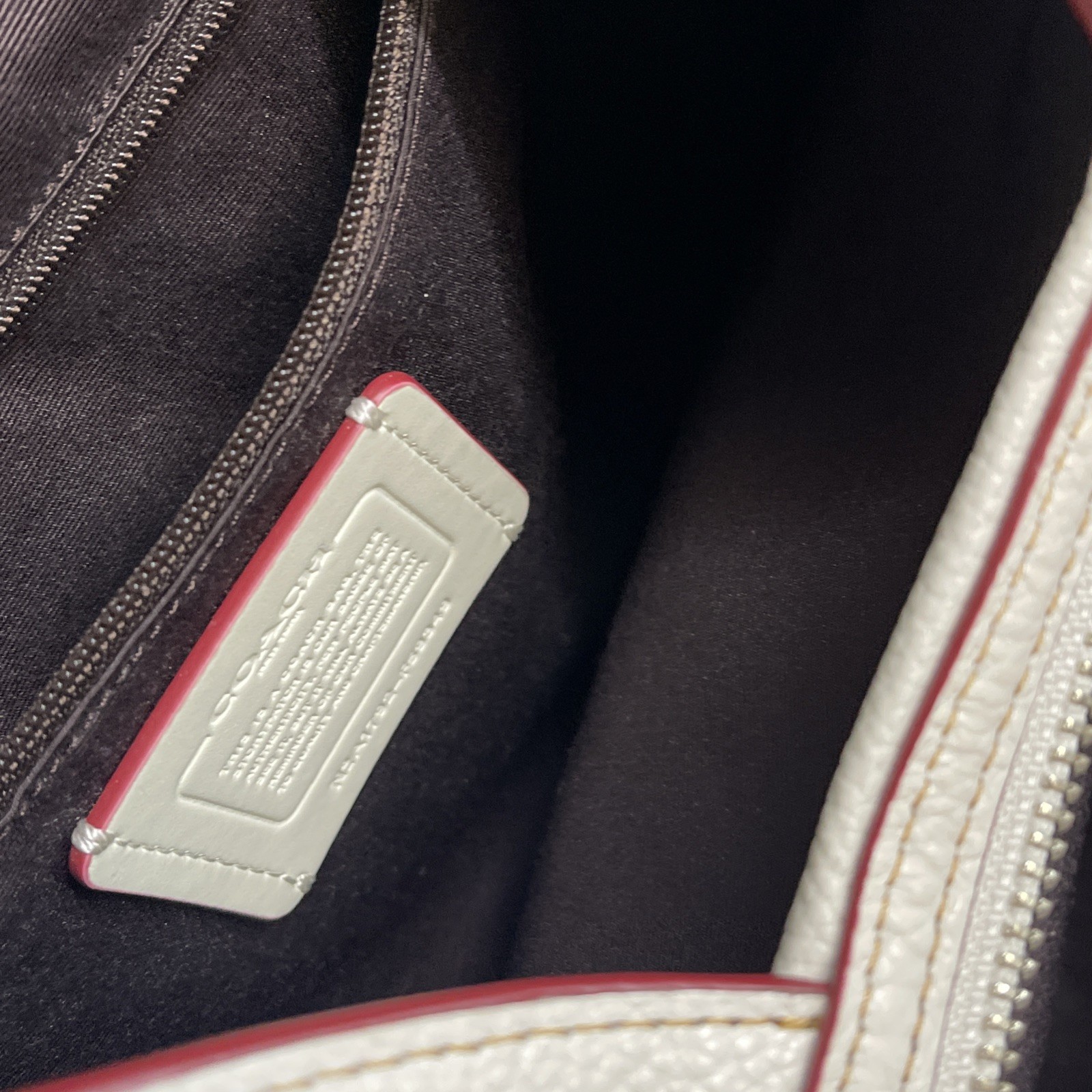 Coach Lexy Chalk White Rivet Detail Triple Compartment Shoulder Bag