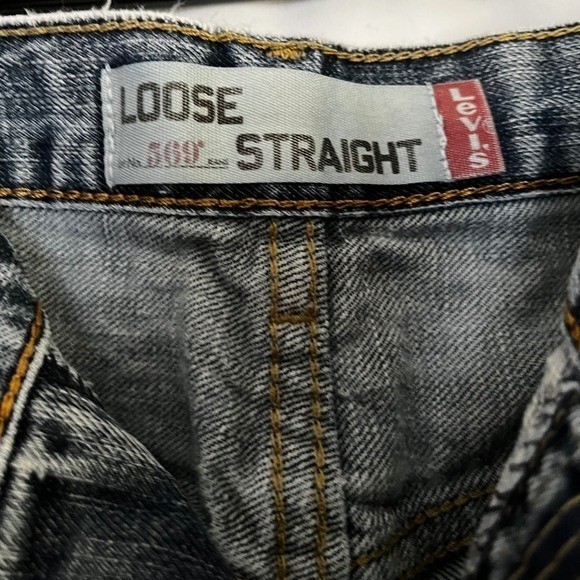 Levi Strauss Co 559 Loose Straight Denim Jean Shorts Mens Size 34×1-Blue Washed