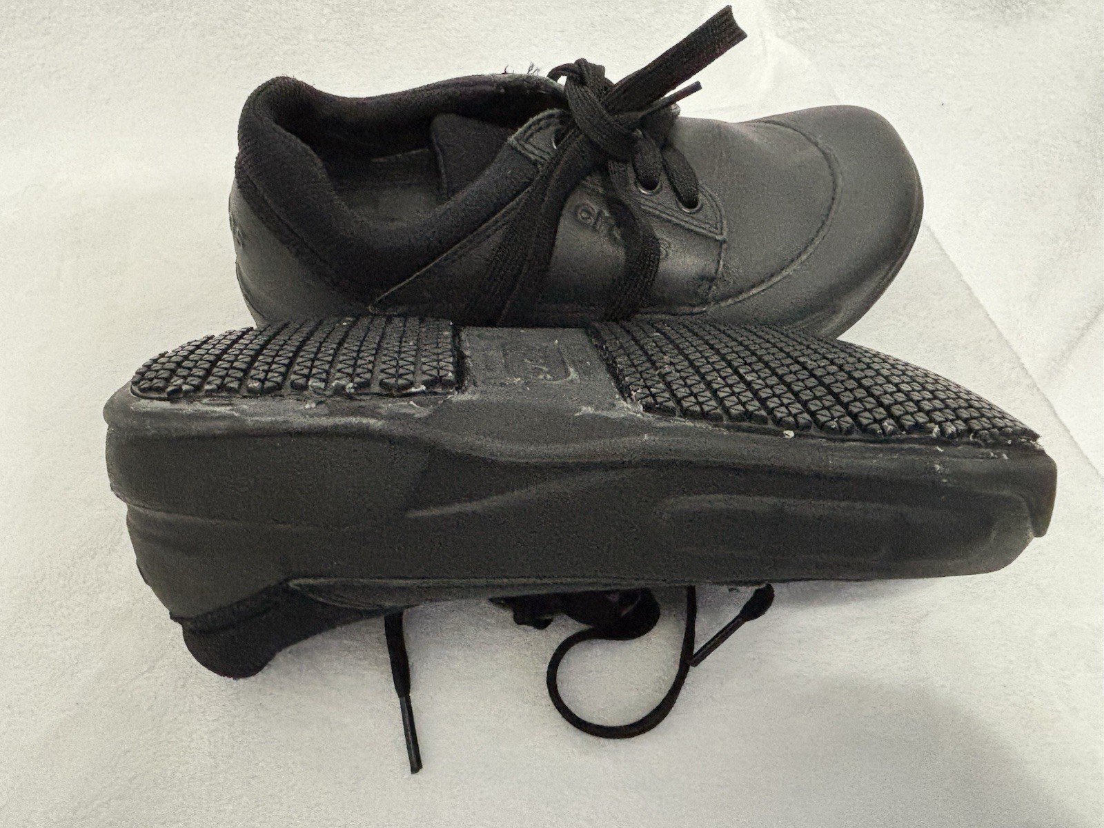 Crocs Velocity Lace Up Work Shoes Black Slip Resistant M7 W9