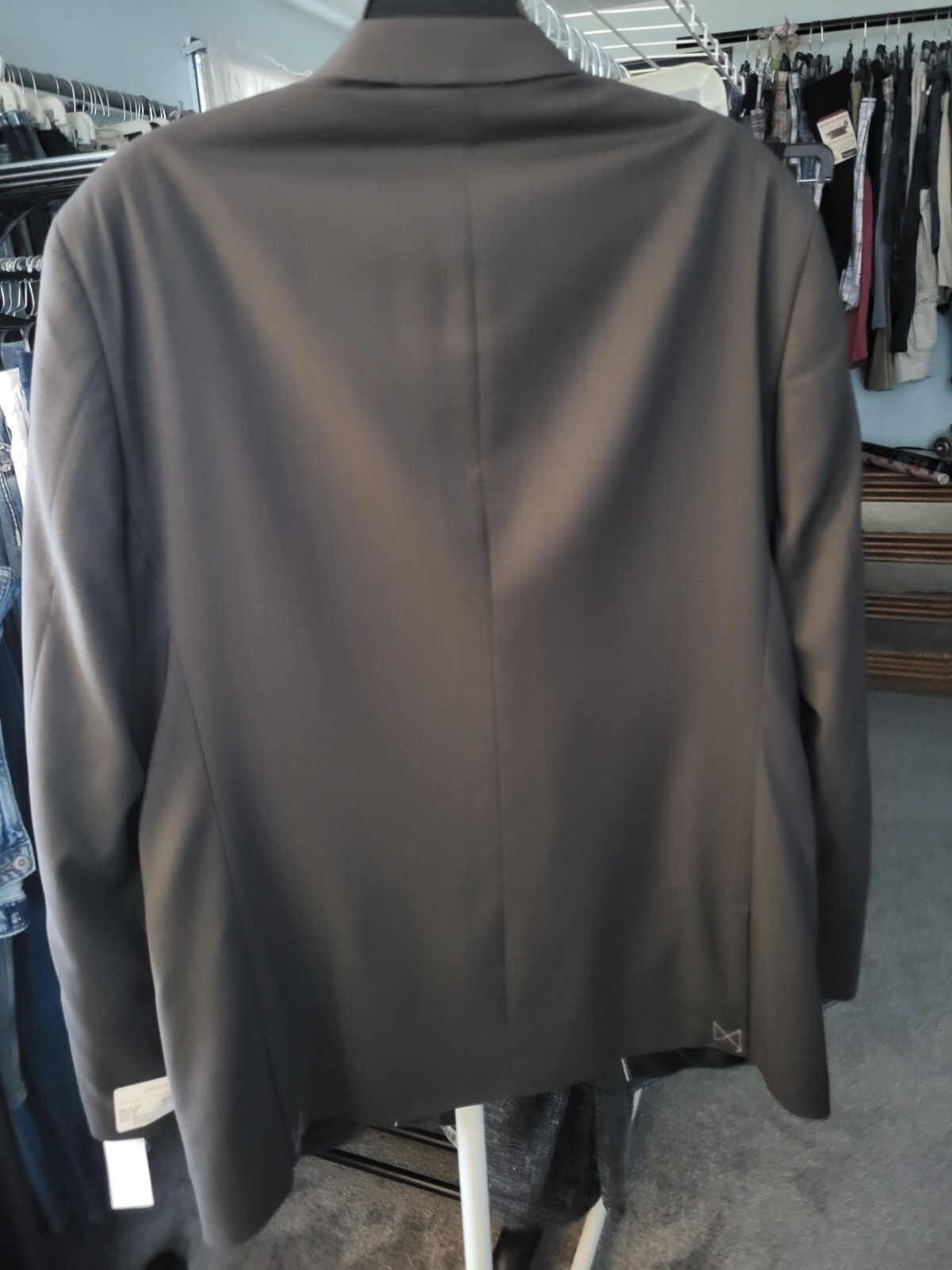 Men’s Lineage High Performance Gray Sport Coat Blazer Jacket Size 46 L