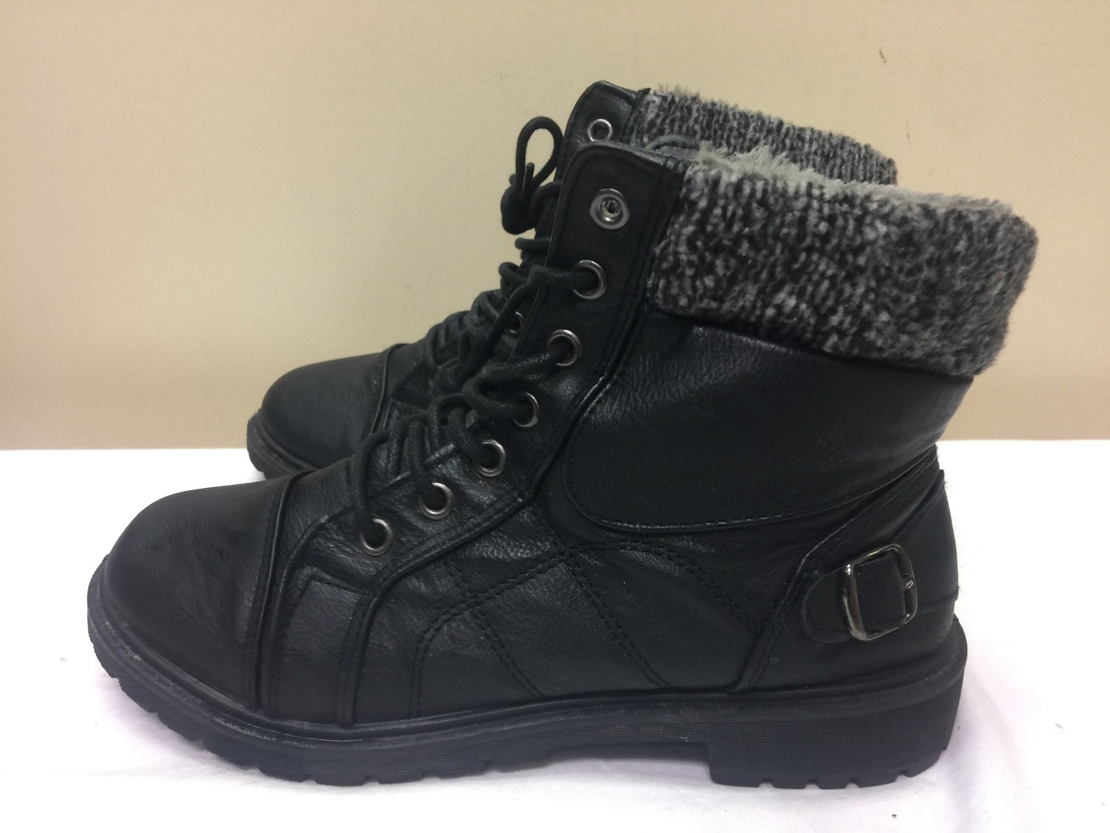 Refresh women ankle boots man made material/fur lining black color size EUR 39