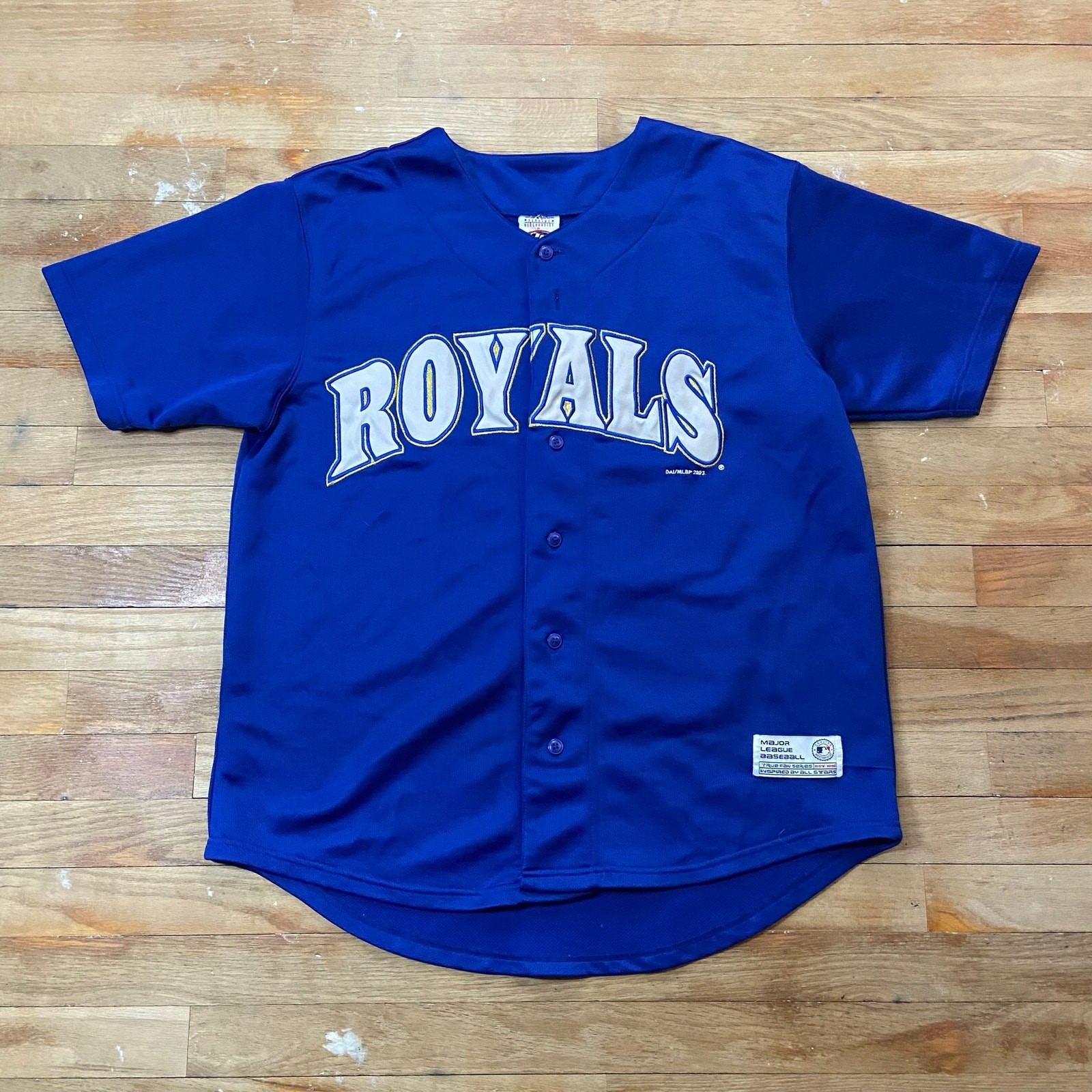 Vintage Kansas City Royals Blue True Fan Series Mike Sweeney Men’s Jersey Size L