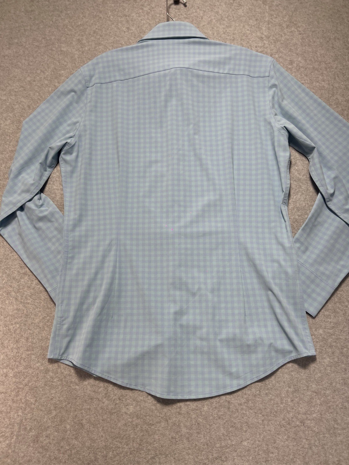 Mizzen+Main Performance Menswear Men’s Long Sleeve Shirt, Small, Plaid, Trim Fit