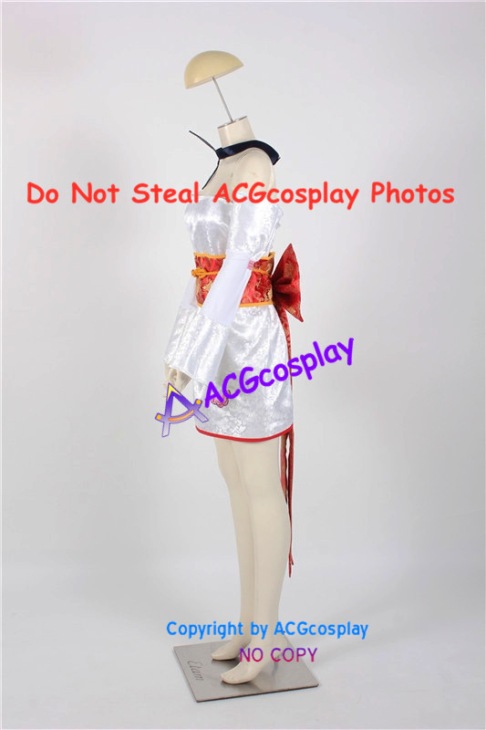 Dead or Alive Ayane Cosplay Costume white brocade version include long stockings