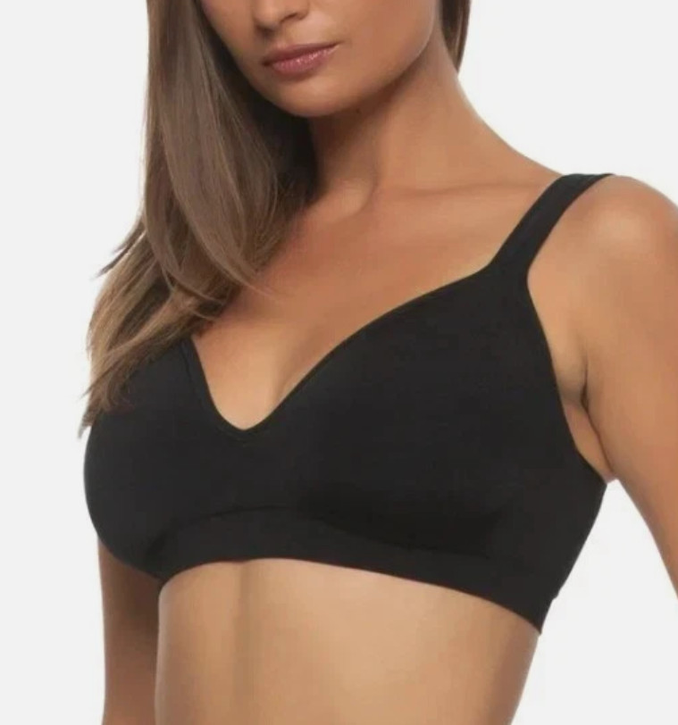 Felina Women’s 2-Pack Adaptive Cup Wire Free Bra, Black/Beige, Size S