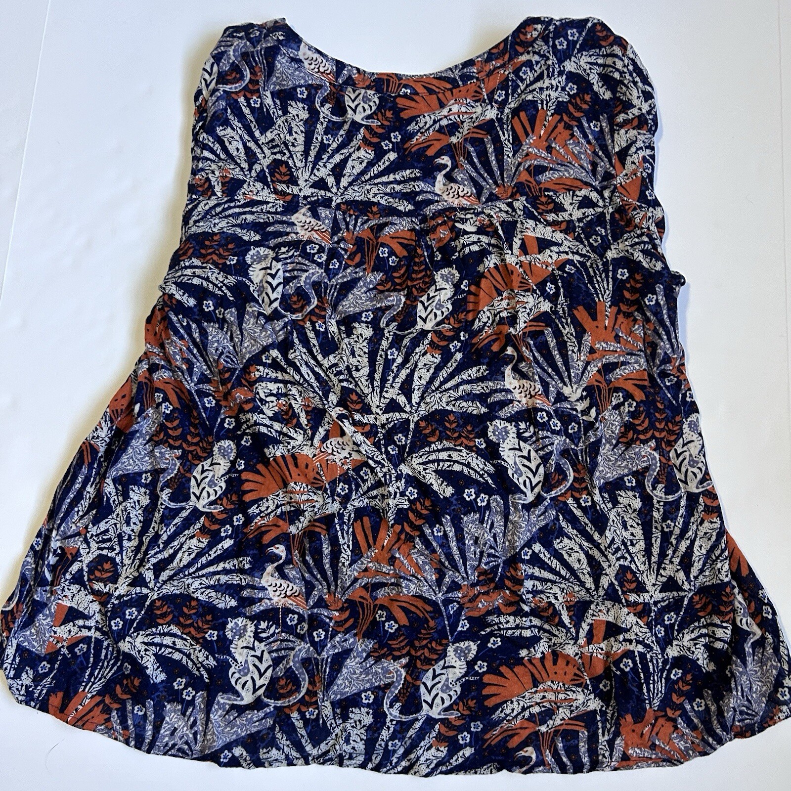 Anthropologie Maeve Cathy Jungle Print Pleated Blouse Size Small