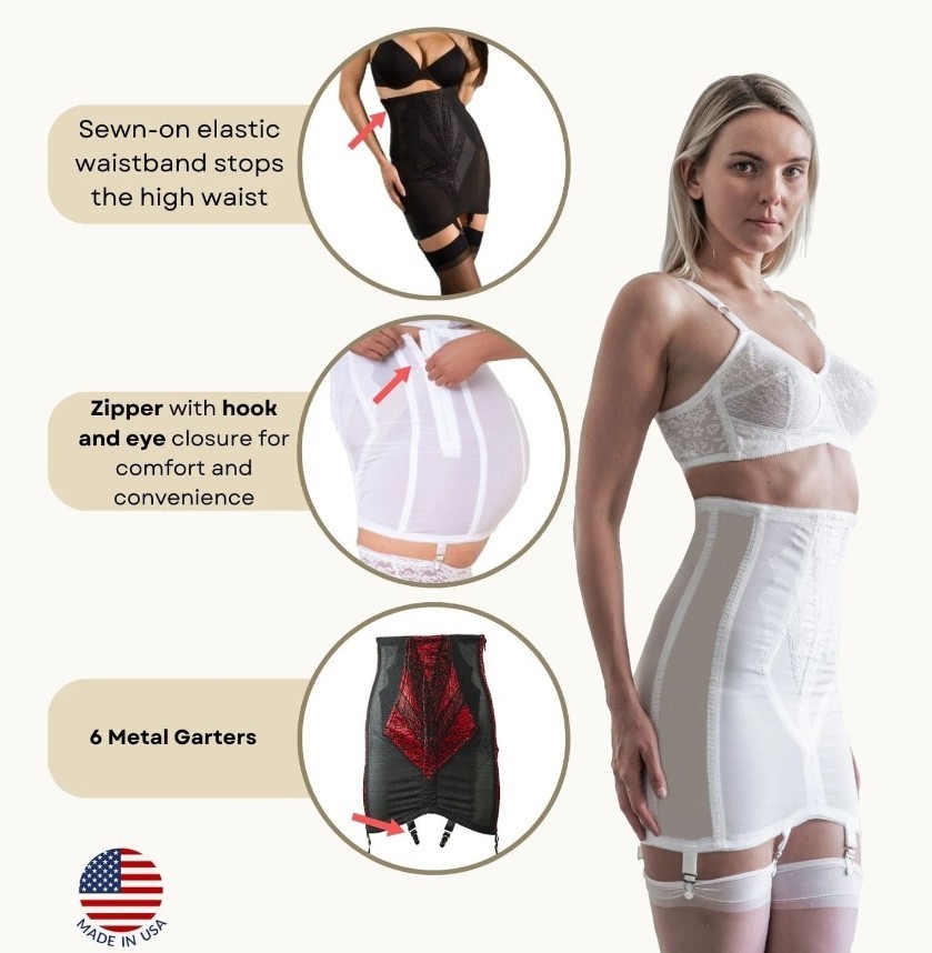Rago High Waist Open Bottom Girdle with Zipper 1294