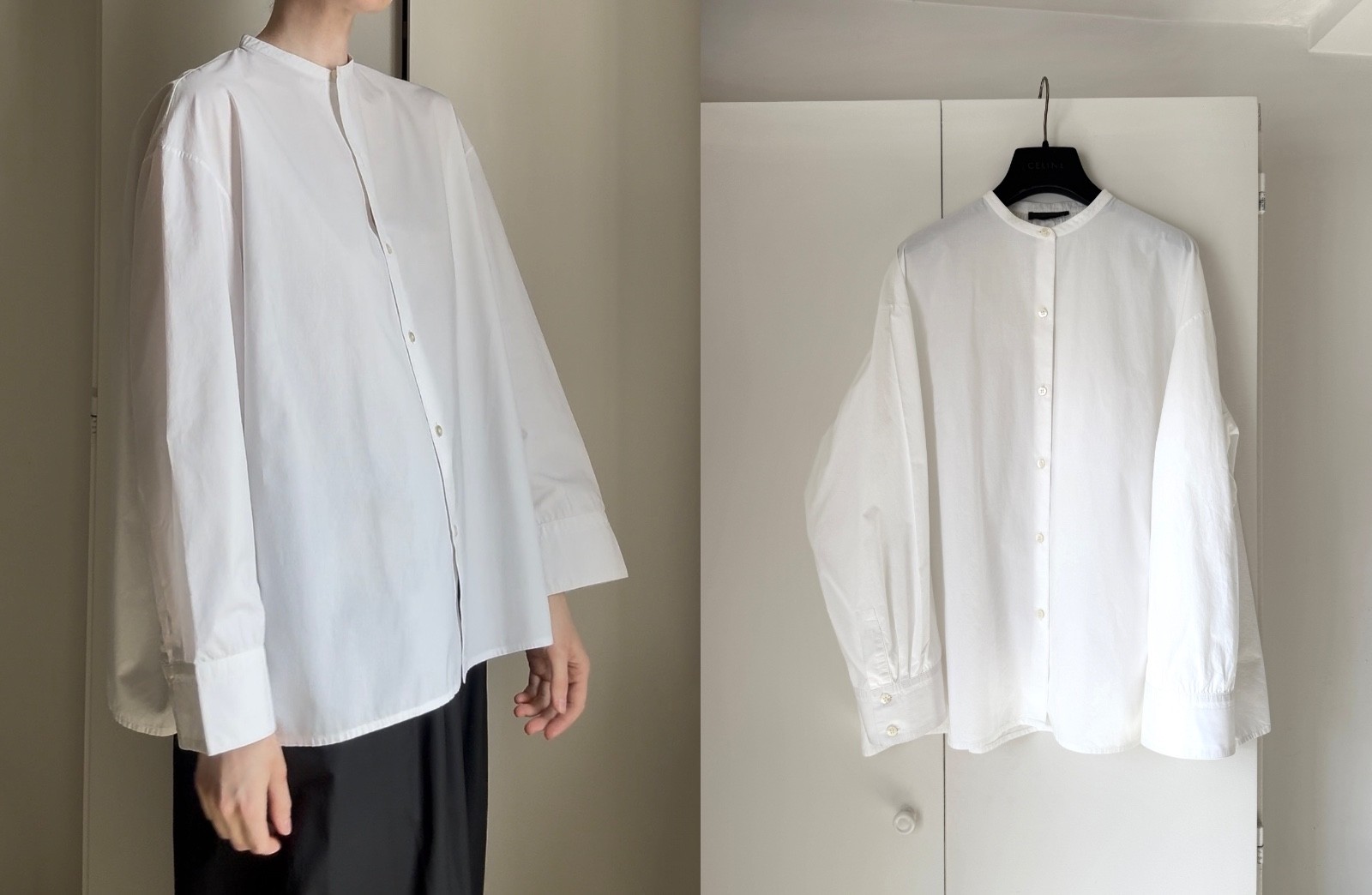 The Row / Classic White Loose-Fitted Shirt / US8