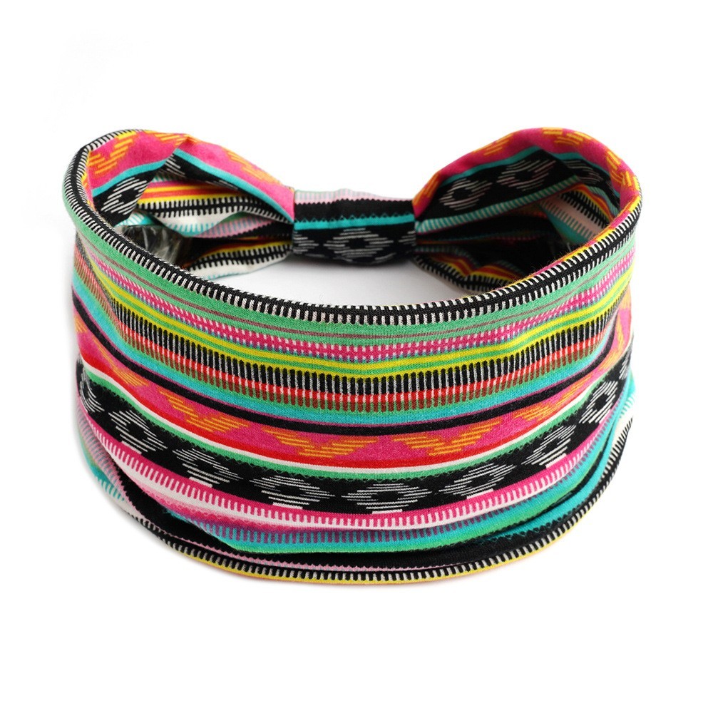 Bandanna Wide Sports Yoga Headband Stretch Hairband Elastic Hair Band Turban