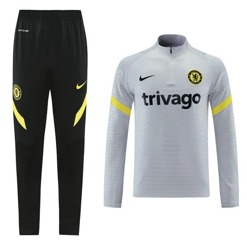 Chelsea 21/22 Half-Zip Tracksuit – Grey Size Large