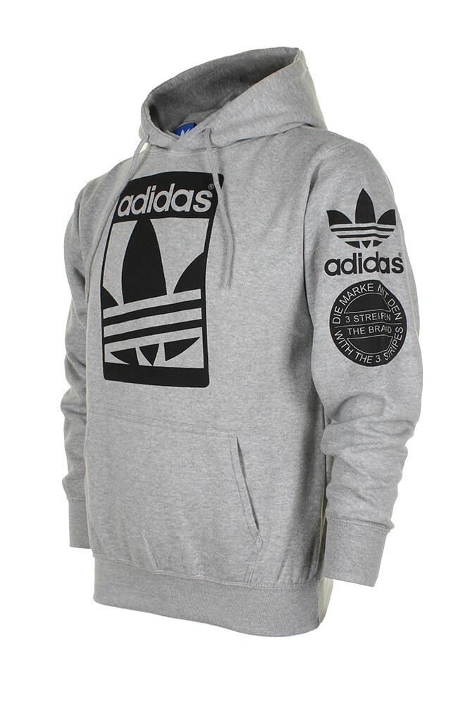 Adidas Men’s Original Trefoil Street Graphic Front Pocket Active Pullover Hoodie