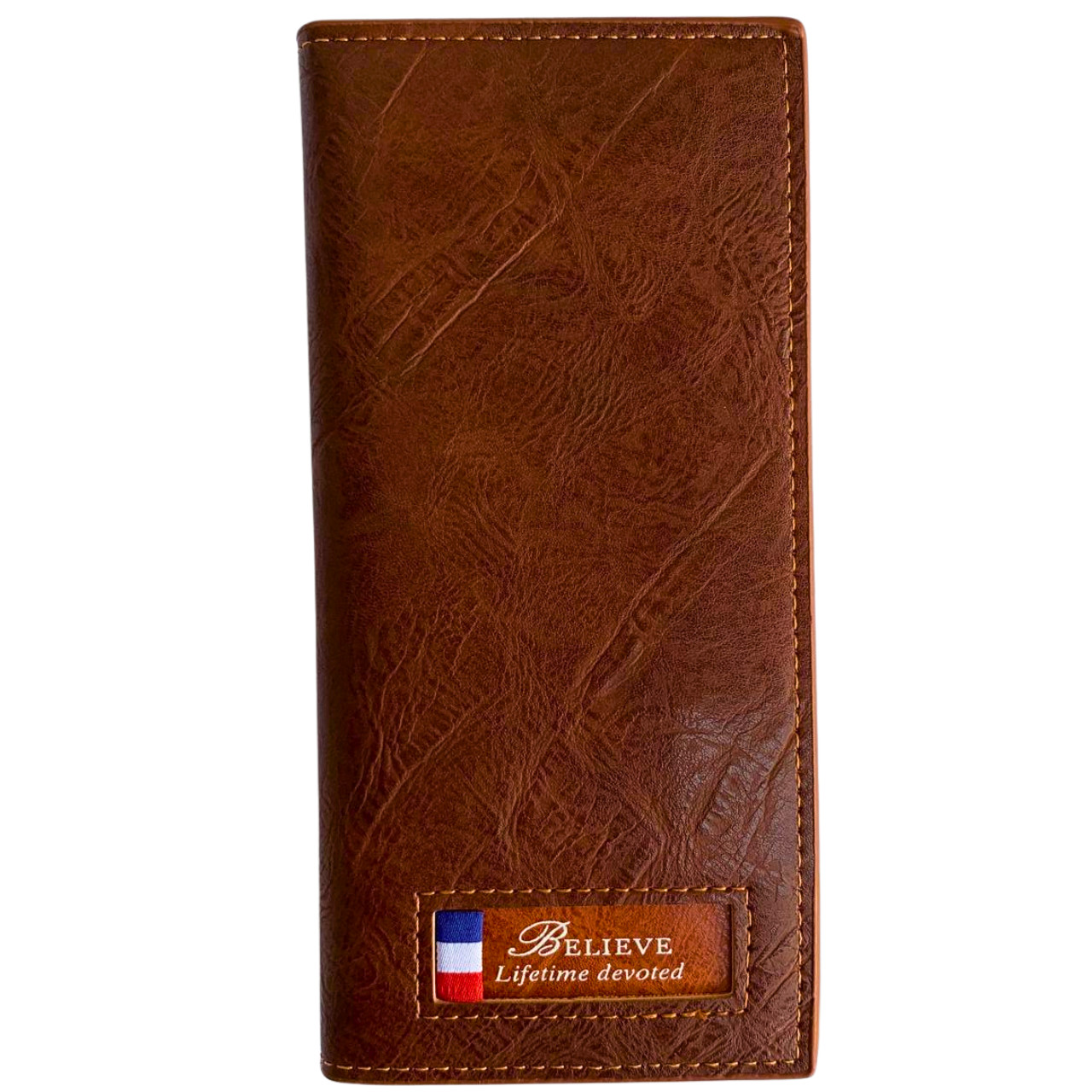Men’s Long Checkbook Wallet – Genuine Leather RFID Card Holder, Full Bill Wallet