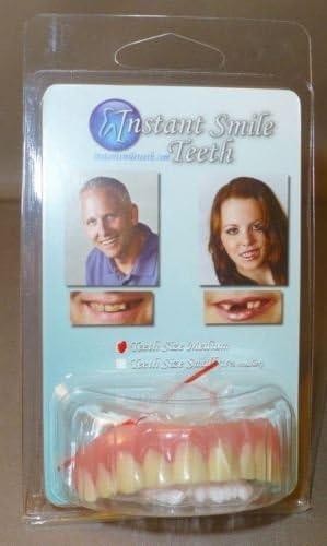 MEDIUM INSTANT SMILE + BOTTOM TEETH secure false fake upper veneer costume