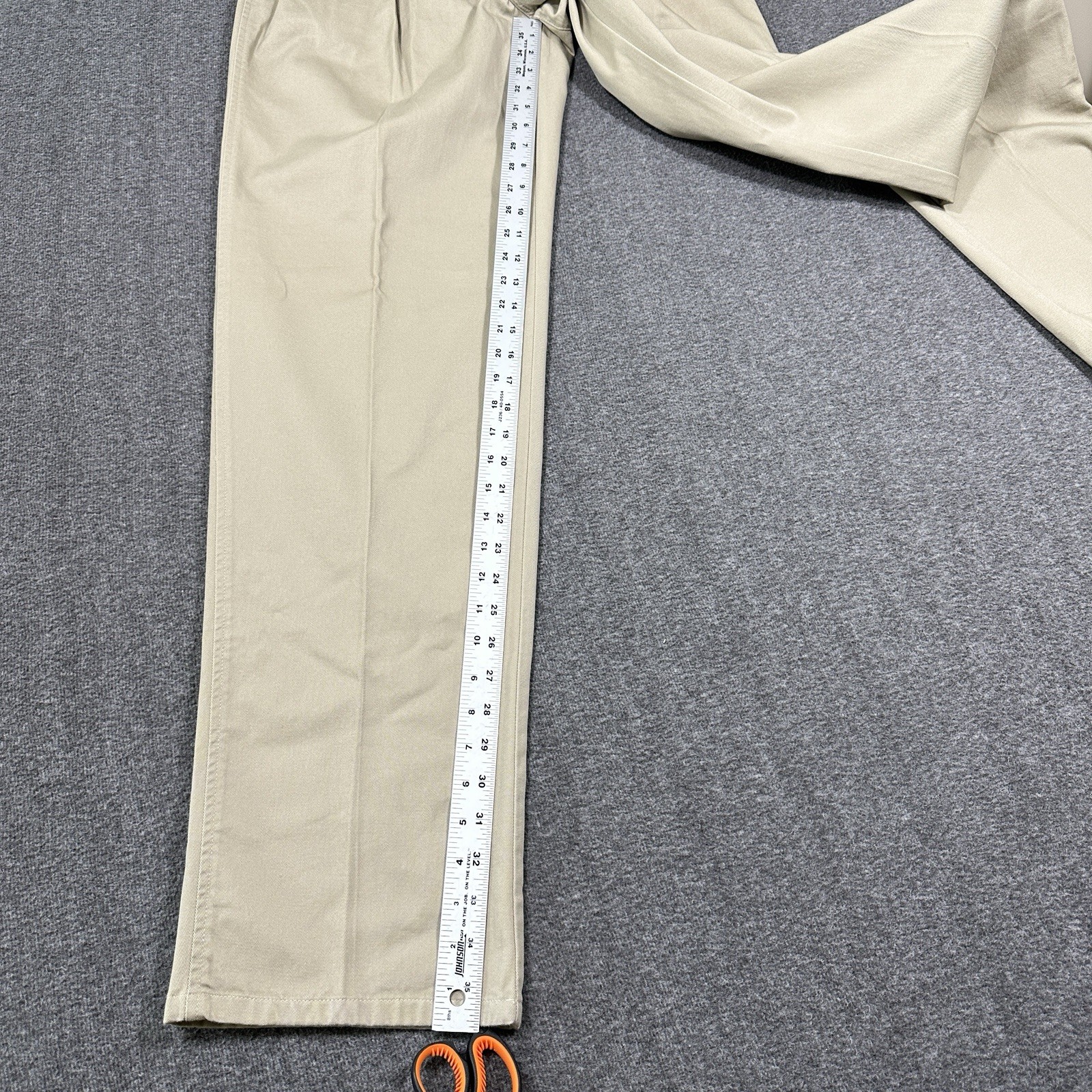 Vtg Polo Ralph Lauren 1967 Chino Pants Mens 34×36 Tall Khaki Tan Cotton Pleated