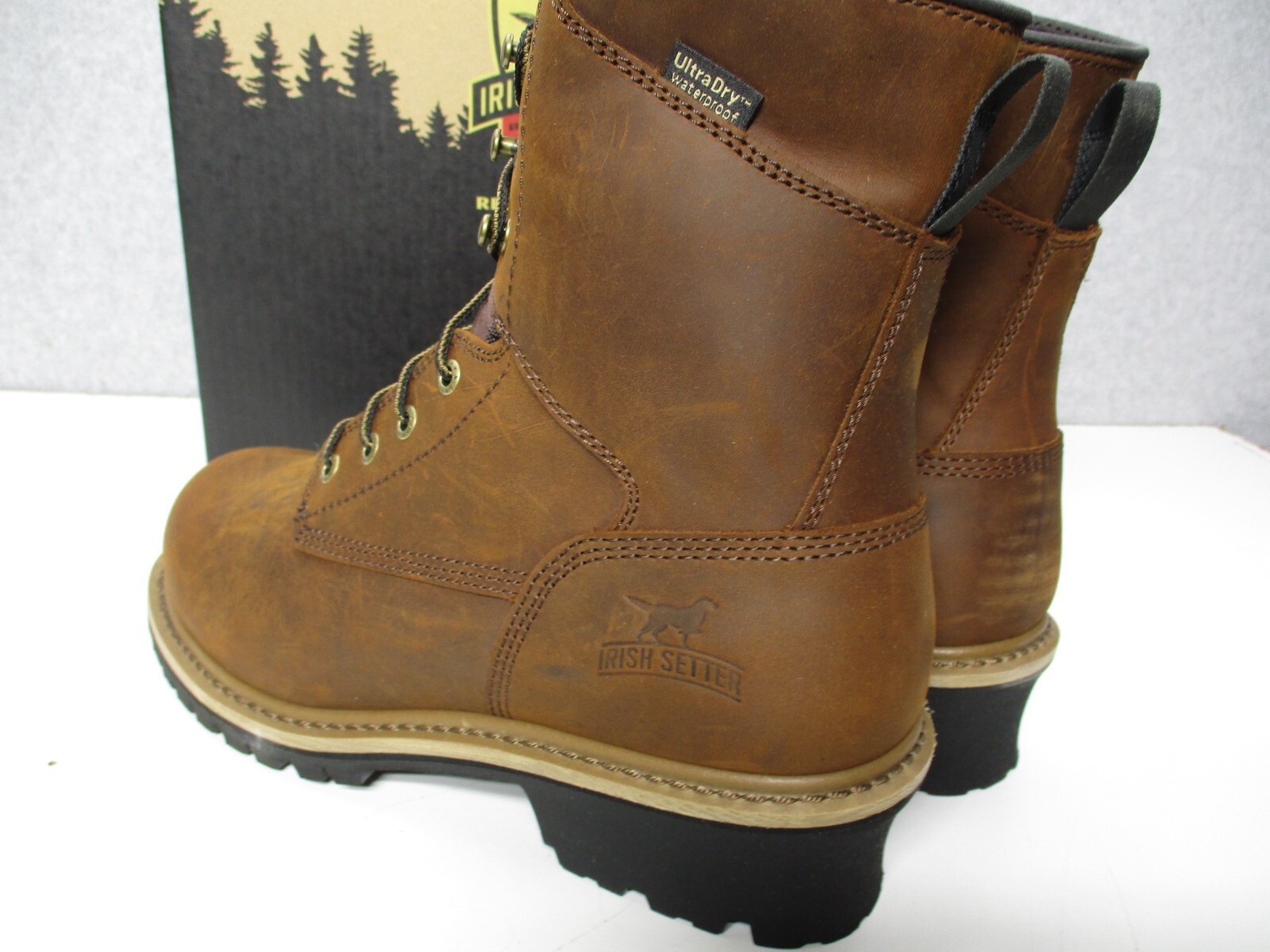 Red Wing Irish Setter Mens Sz 10 M Mesabi Logger Brown Insulated Steel Toe Boots