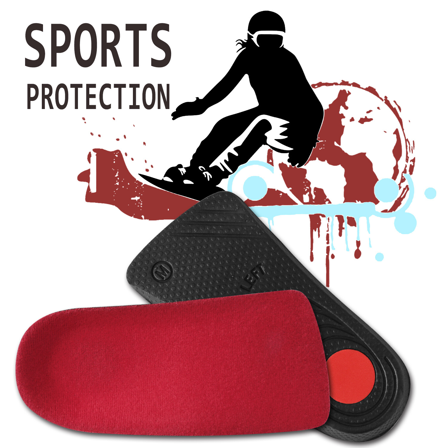 Arch Cushion Plantar Orthotic Insoles Half Cushion Athletic Socks Relieve Planta
