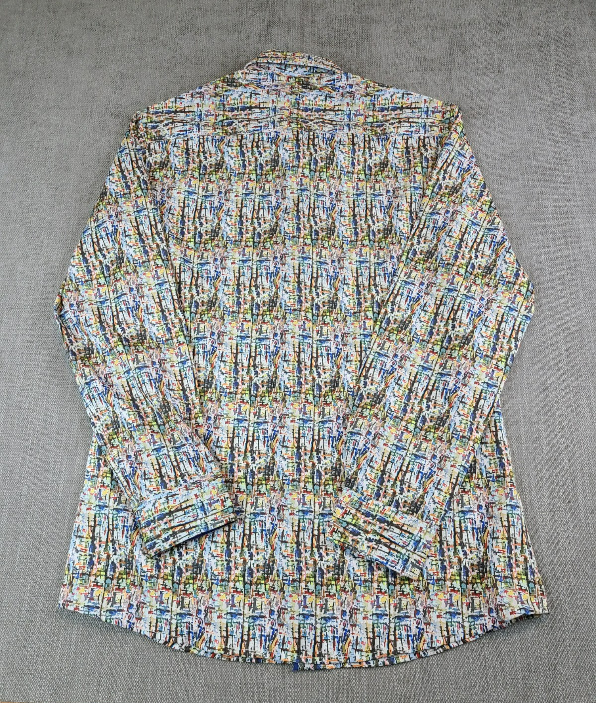 *NWT* Tom Baine Shirt Men S Colorful Performance Slim Fit Stretch Long Button Up