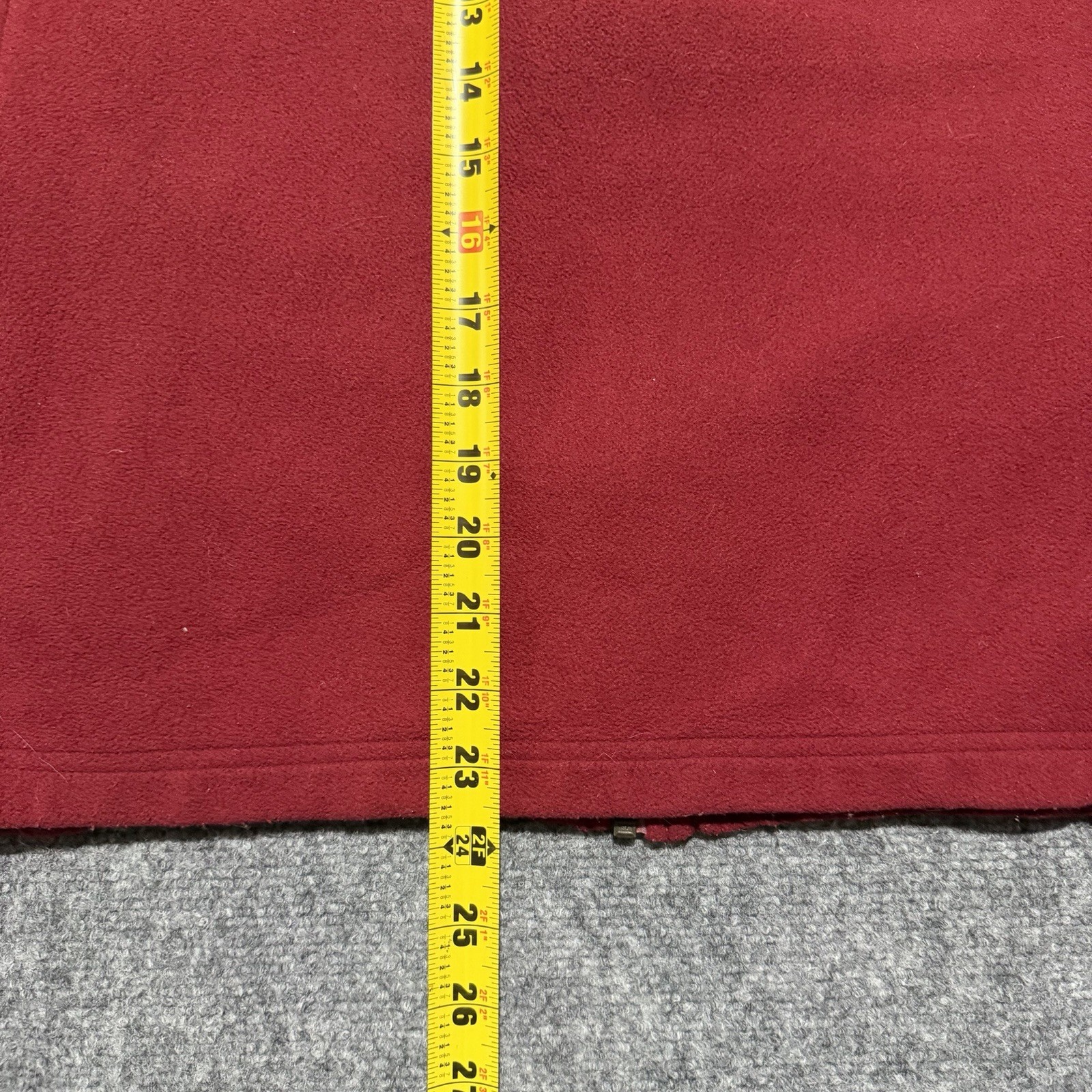 LL Bean Fleece Full Zip Jacket Mens L Regular Red Outdoor Casual Winter Sweater