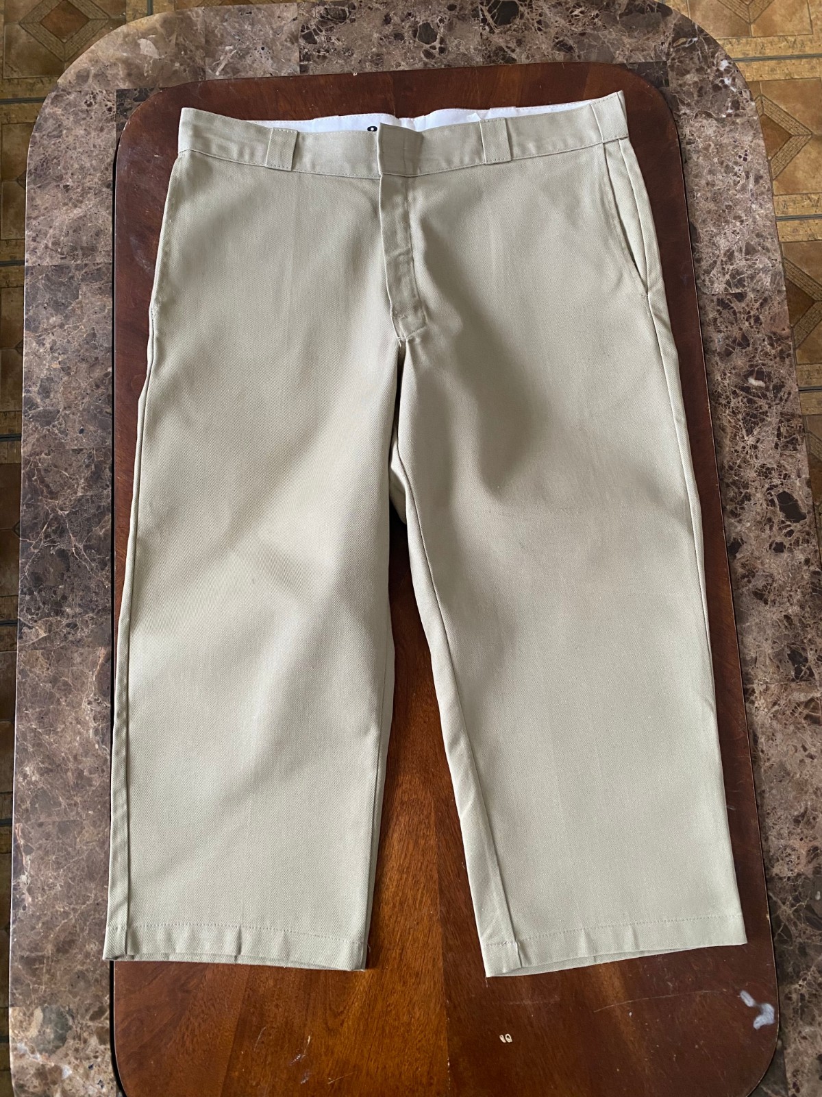 Cropped DICKIES Original 874 Khaki Work Pants 36×23 (Altered inseam length)