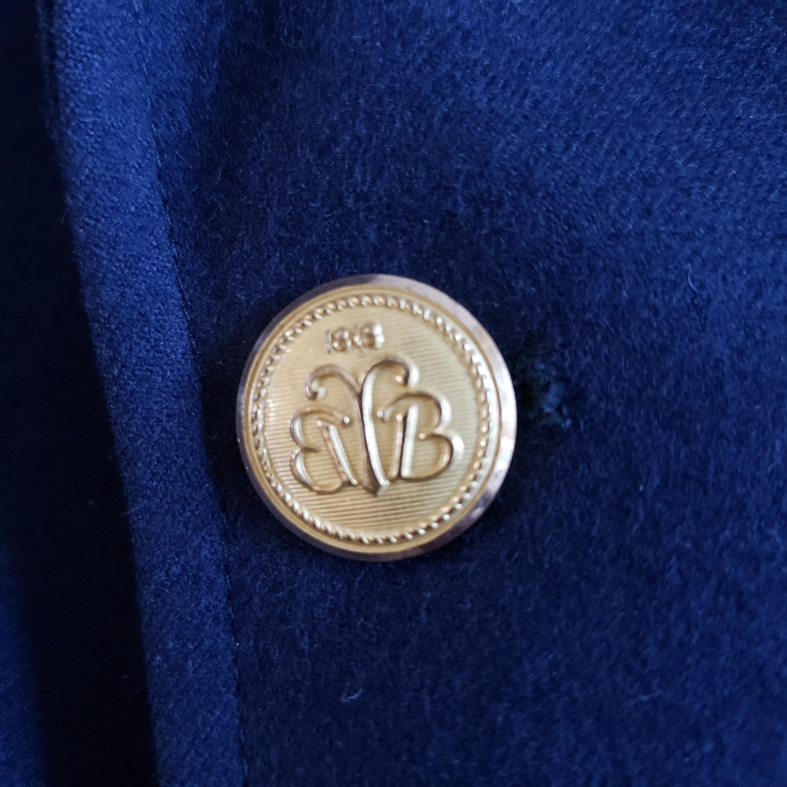 Brooks Brothers Blazer Mens 42L Navy Vintage Gold Buttons Union Made in USA